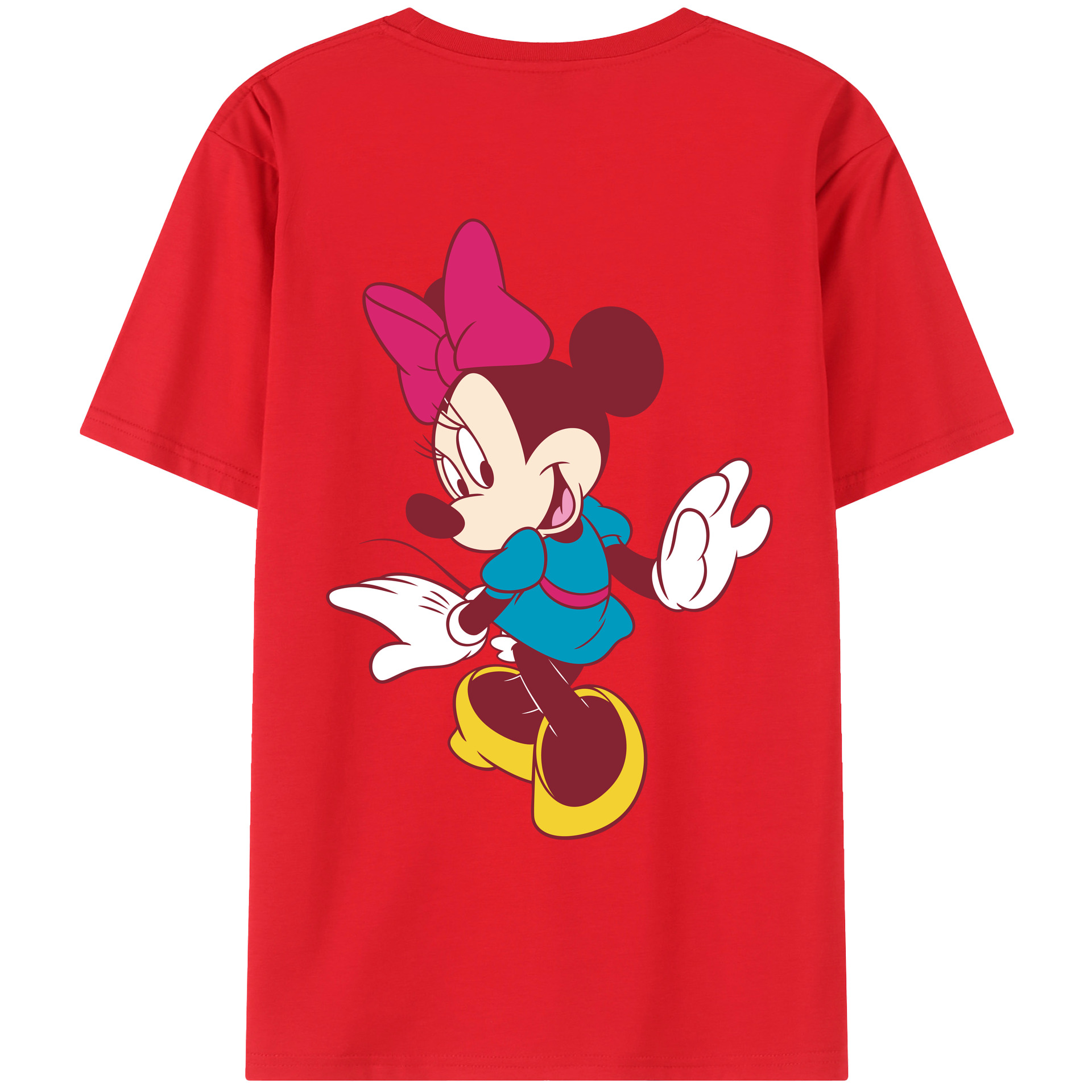 （画像用） ミッキーマウス Mickey Mouse レディース半袖Tシャツ(バックプリント)