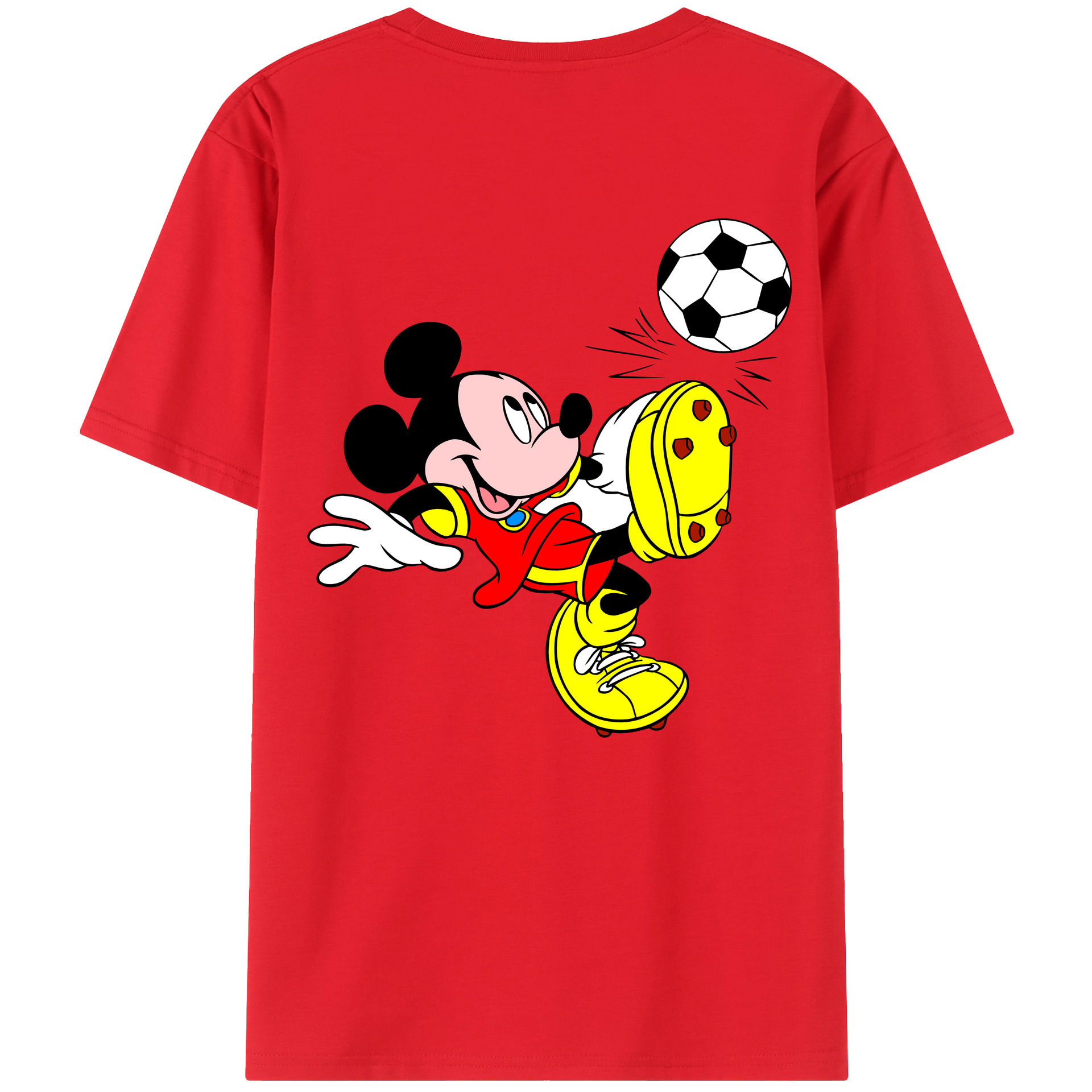 （画像用） ミッキーマウス Mickey Mouse レディース半袖Tシャツ(バックプリント)