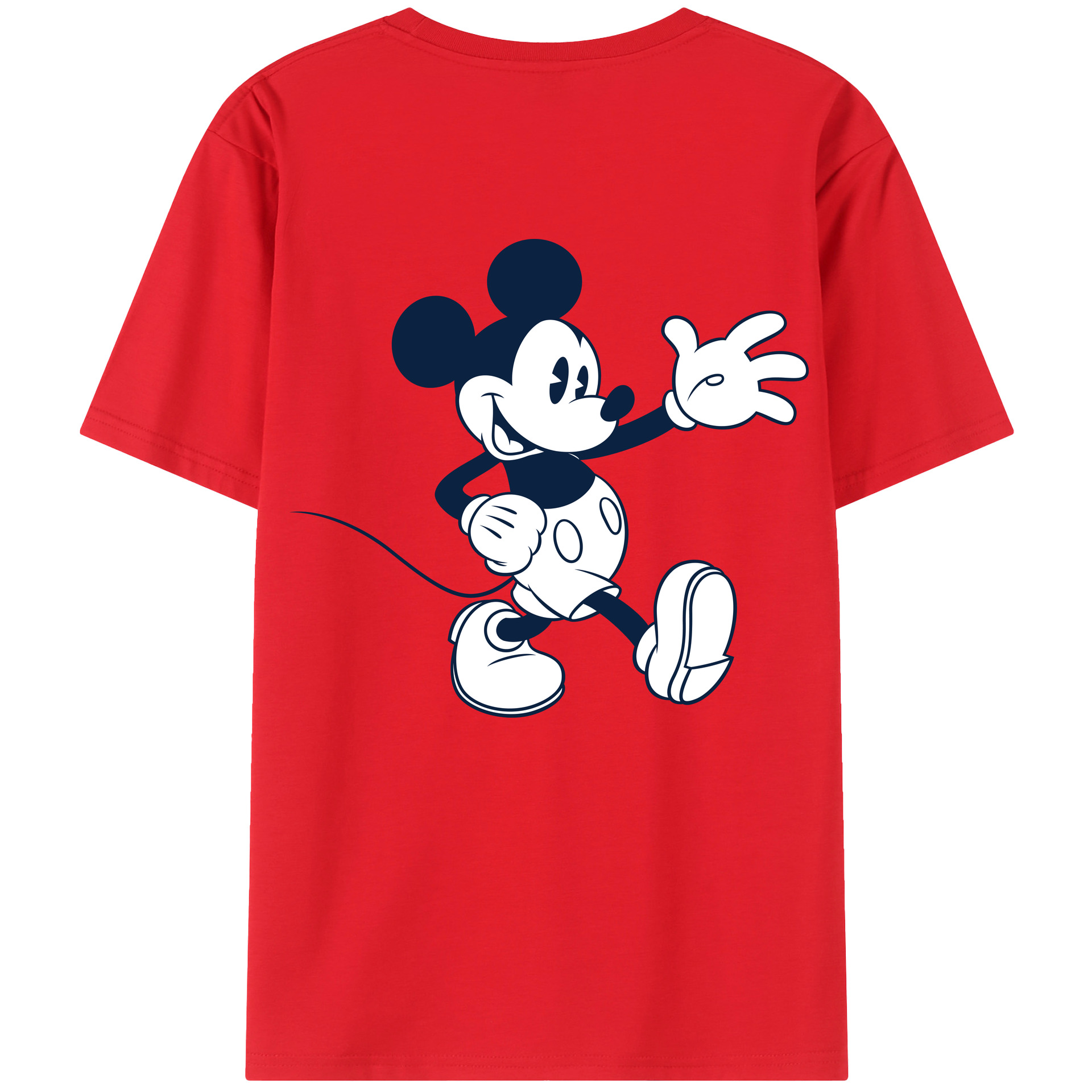 （画像用） ミッキーマウス Mickey Mouse レディース半袖Tシャツ(バックプリント)