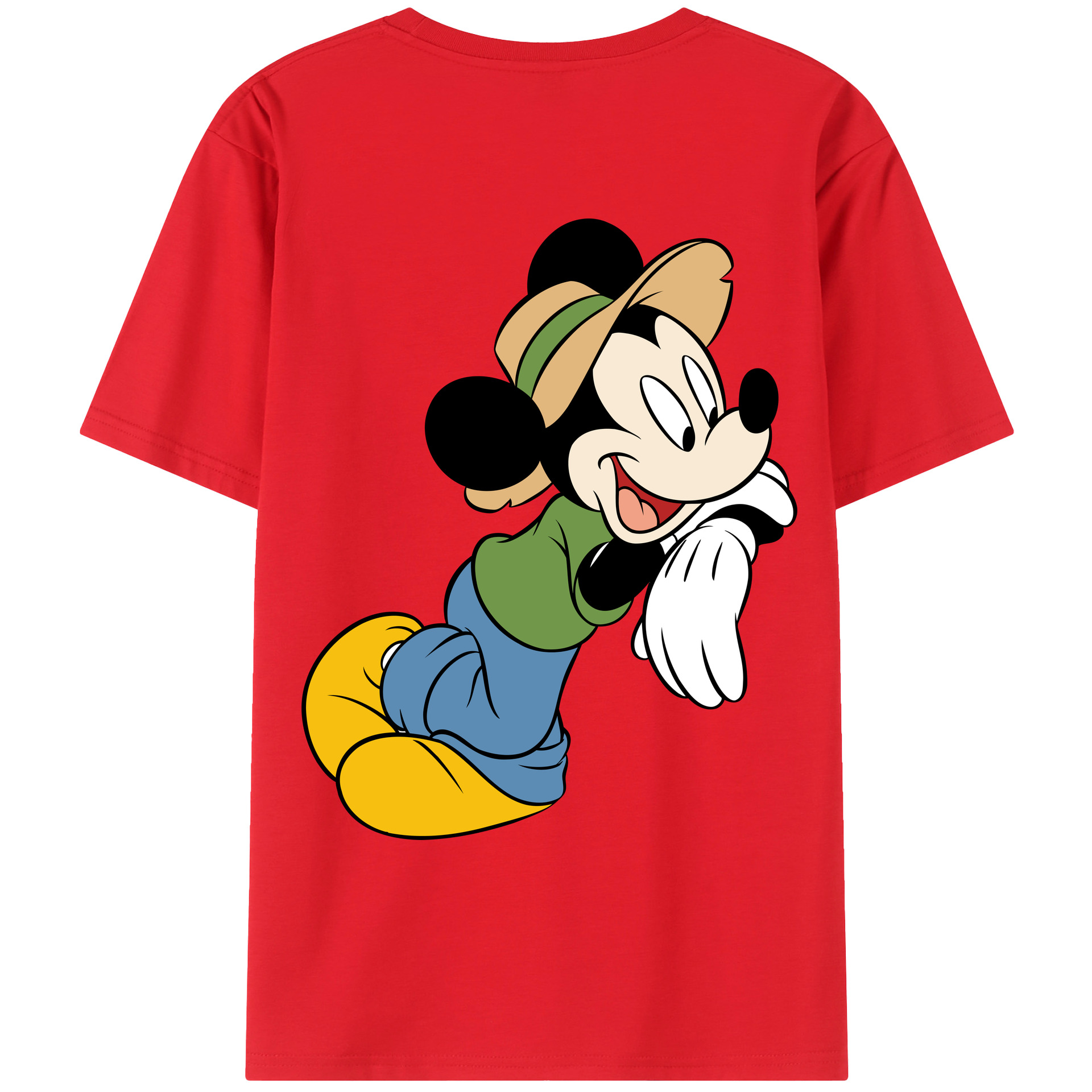 （画像用） ミッキーマウス Mickey Mouse レディース半袖Tシャツ(バックプリント)