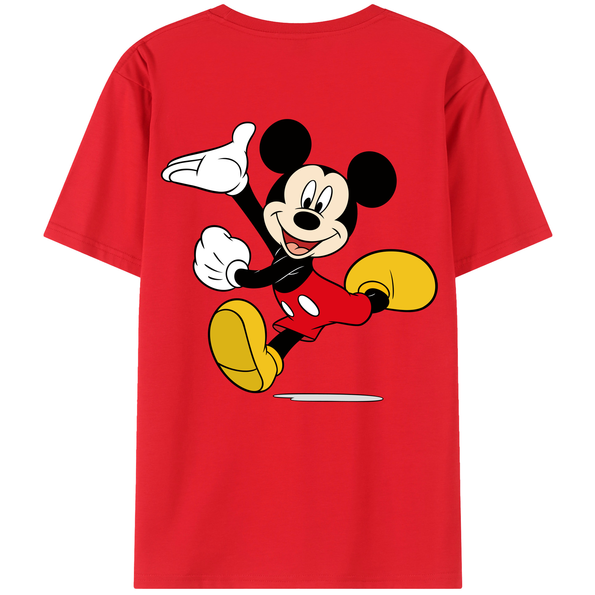 （画像用） ミッキーマウス Mickey Mouse レディース半袖Tシャツ(バックプリント)