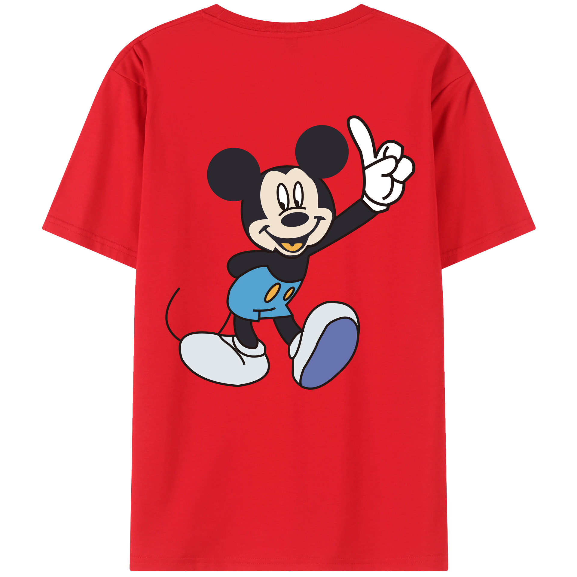 （画像用） ミッキーマウス Mickey Mouse レディース半袖Tシャツ(バックプリント)