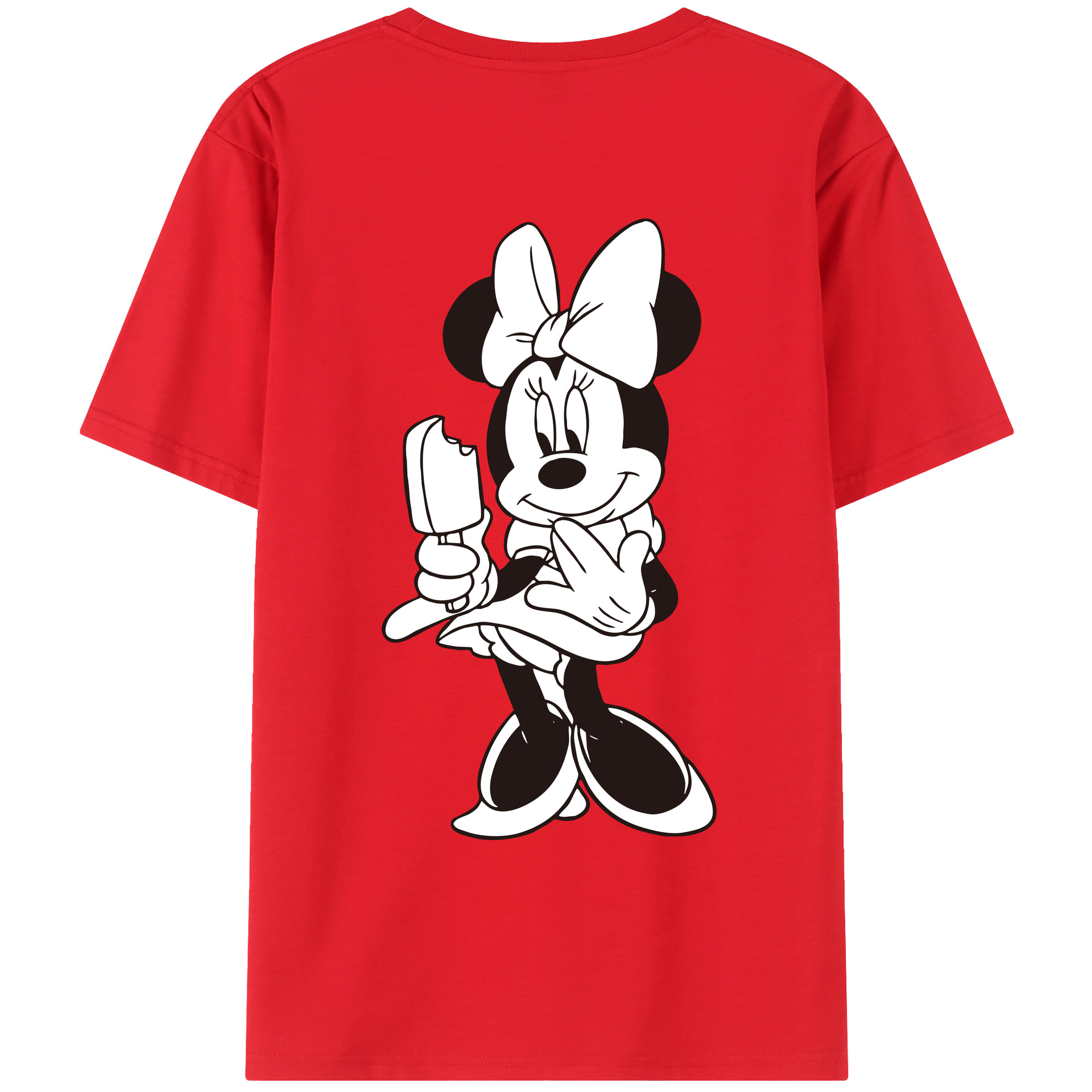 （画像用） ミッキーマウス Mickey Mouse レディース半袖Tシャツ(バックプリント)