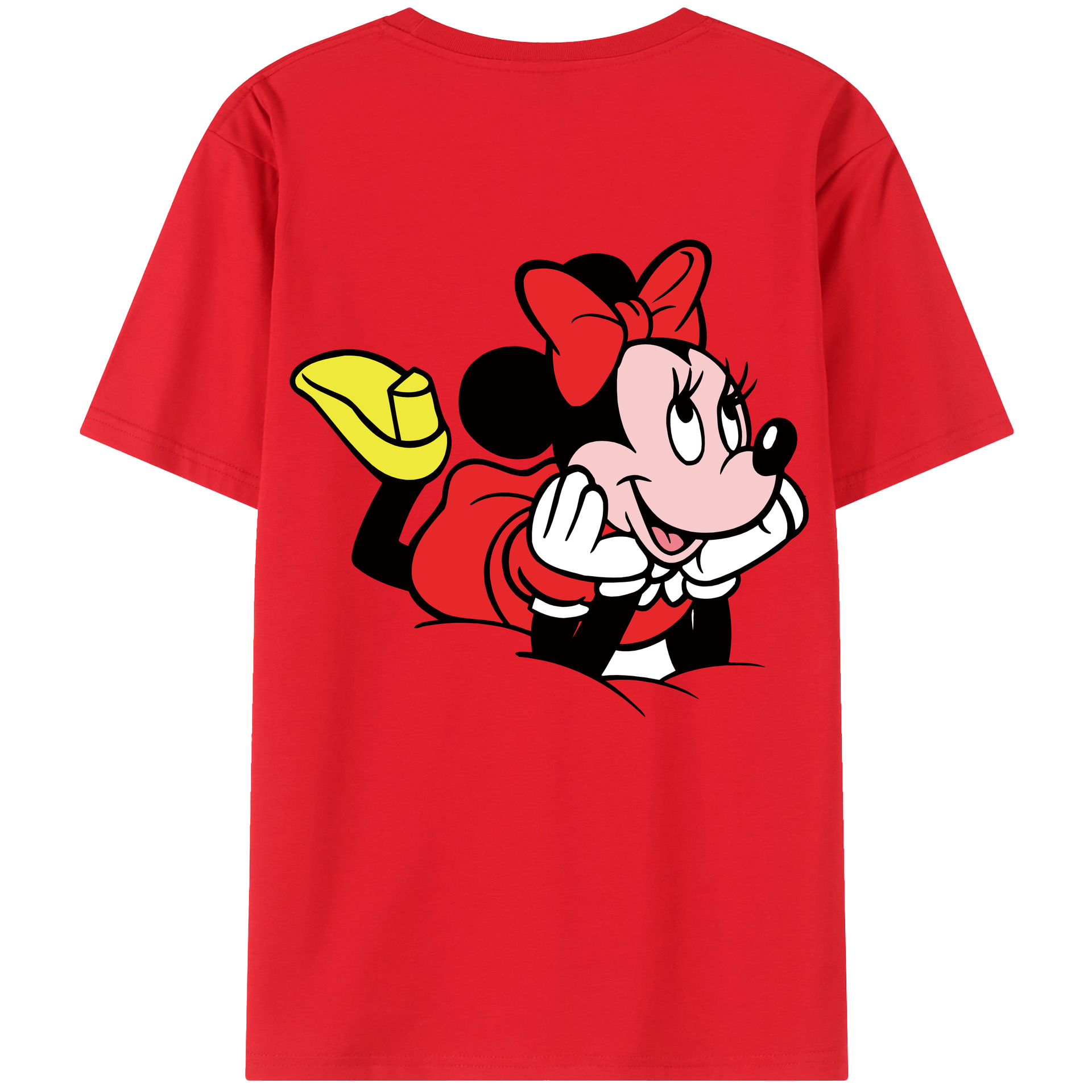 （画像用） ミッキーマウス Mickey Mouse レディース半袖Tシャツ(バックプリント)