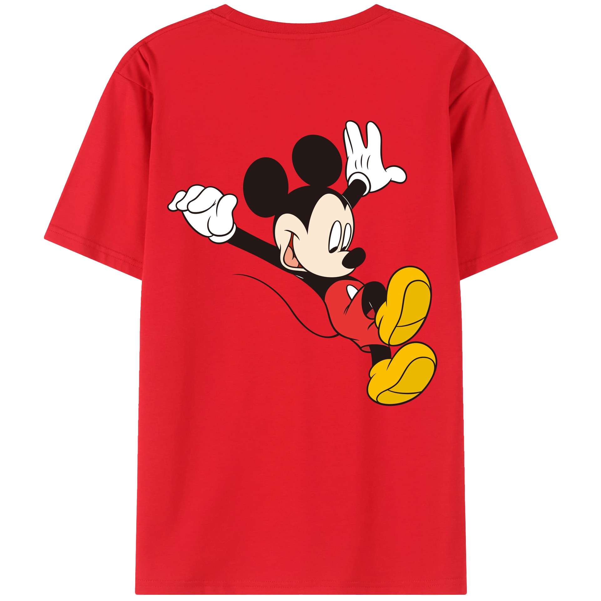 （画像用） ミッキーマウス Mickey Mouse レディース半袖Tシャツ(バックプリント)