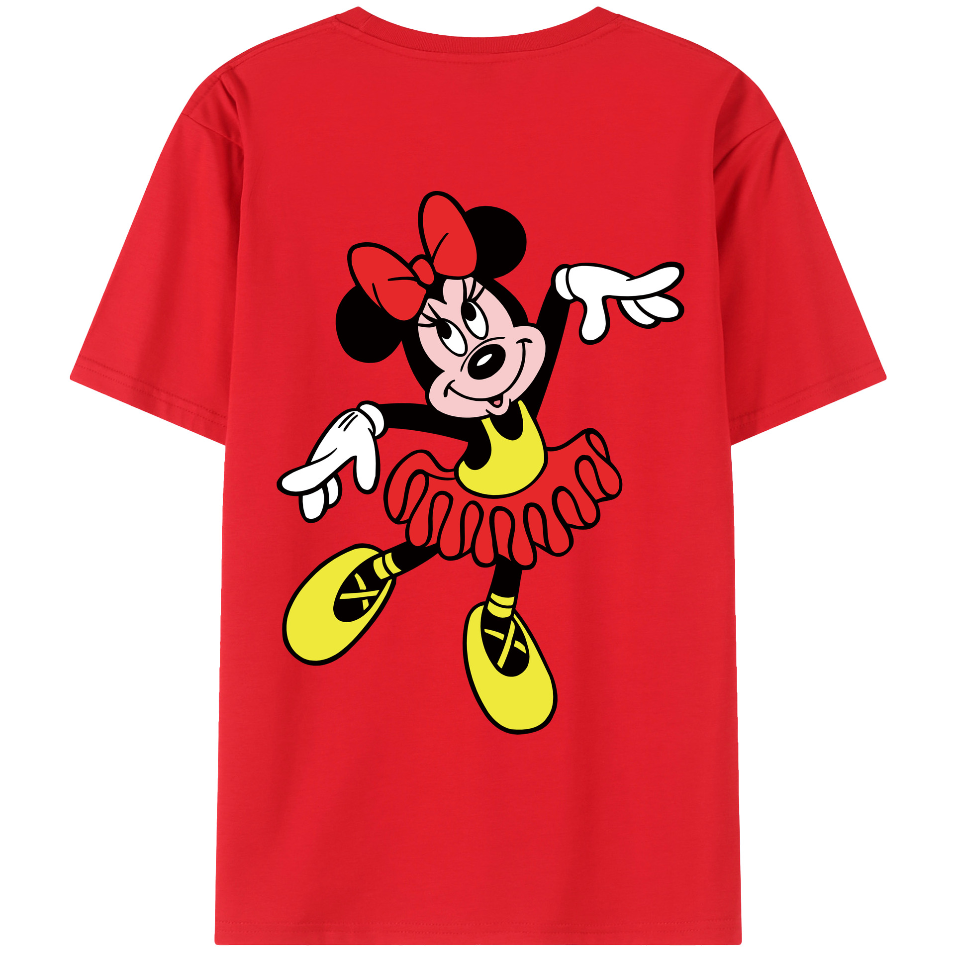 （画像用） ミッキーマウス Mickey Mouse レディース半袖Tシャツ(バックプリント)