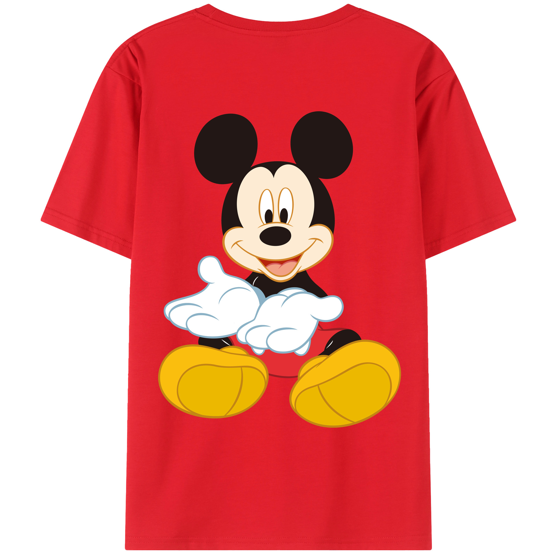 （画像用） ミッキーマウス Mickey Mouse レディース半袖Tシャツ(バックプリント)