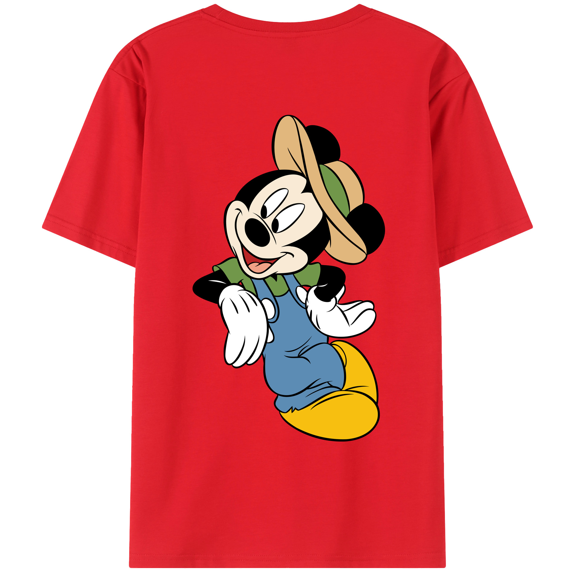 （画像用） ミッキーマウス Mickey Mouse レディース半袖Tシャツ(バックプリント)