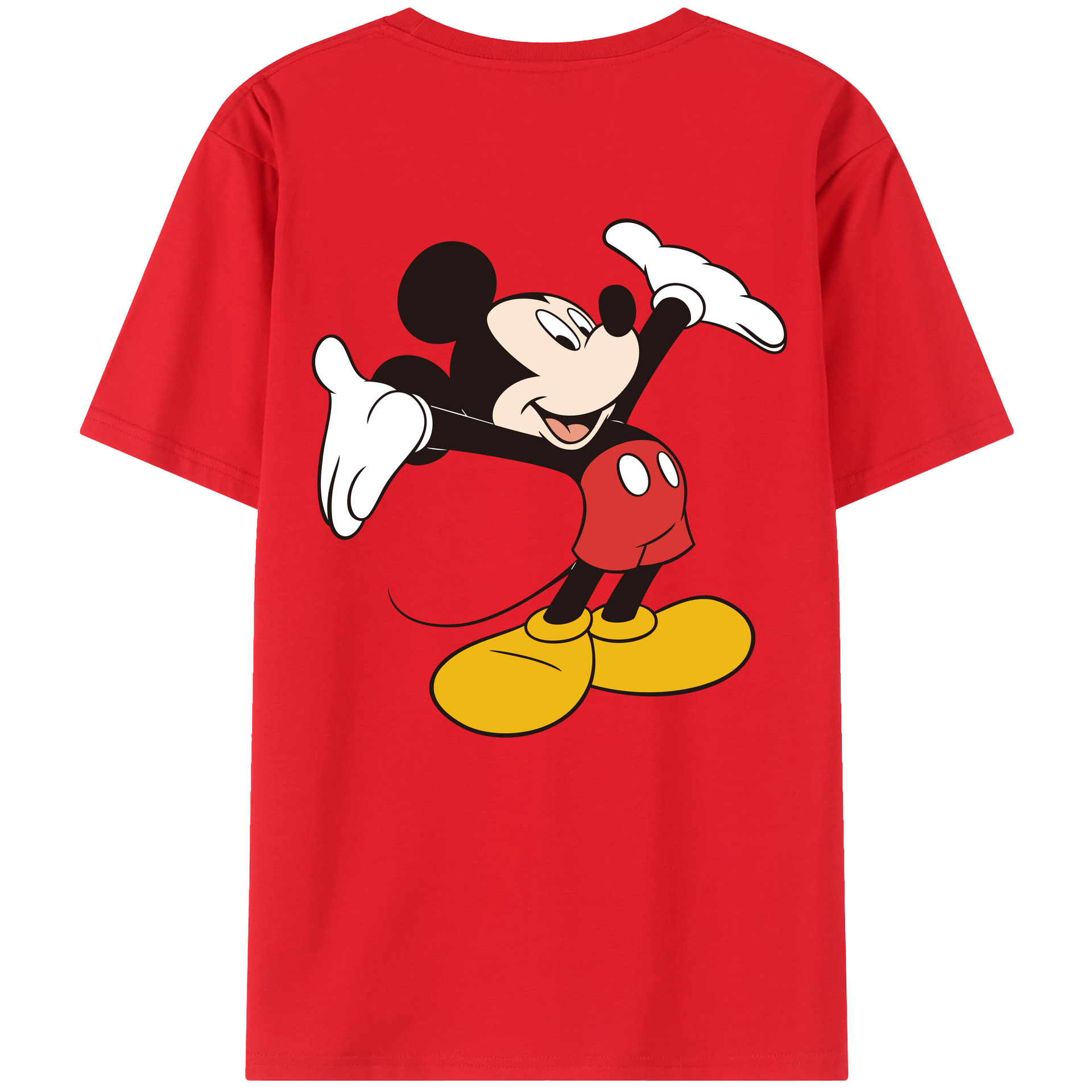 （画像用） ミッキーマウス Mickey Mouse レディース半袖Tシャツ(バックプリント)