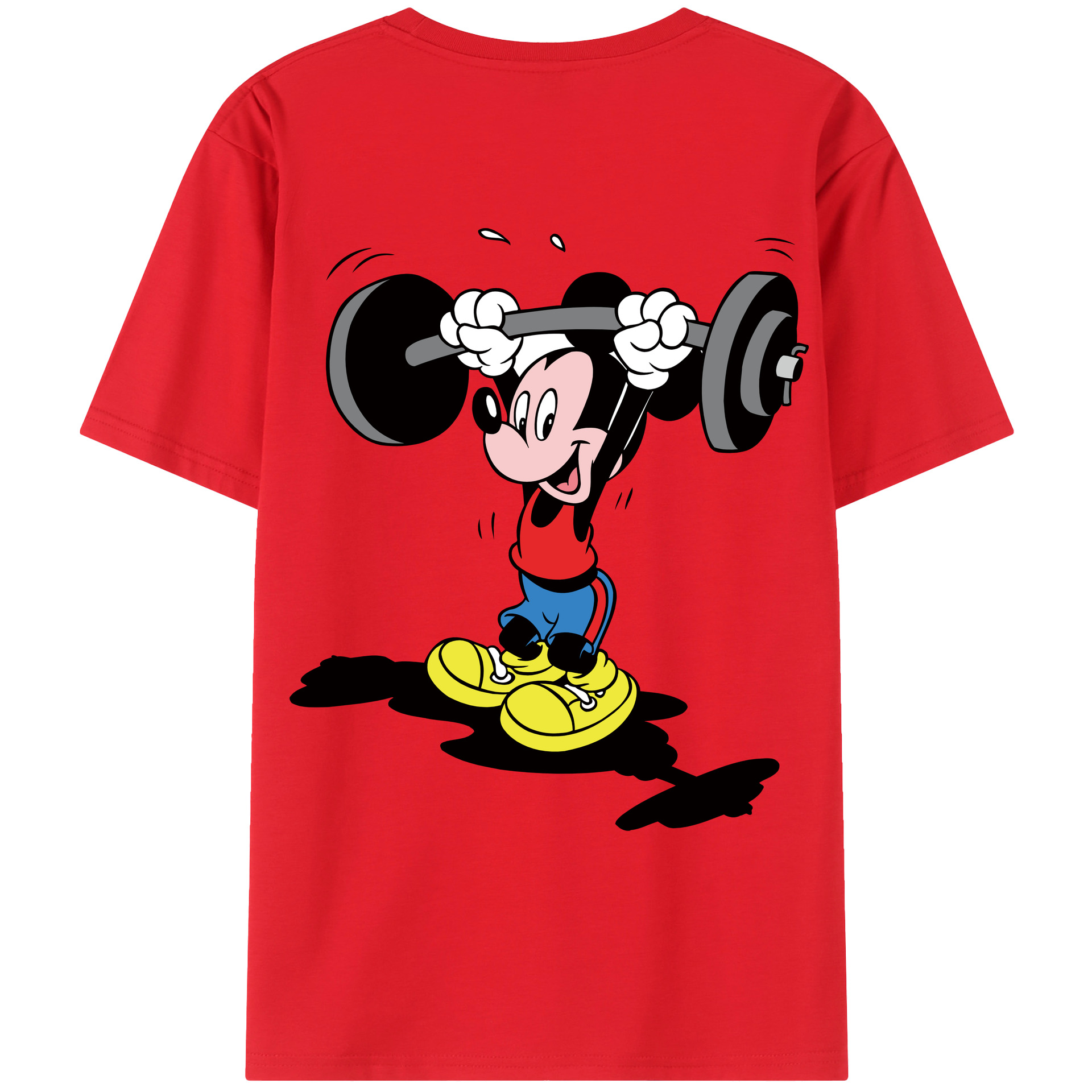 （画像用） ミッキーマウス Mickey Mouse レディース半袖Tシャツ(バックプリント)