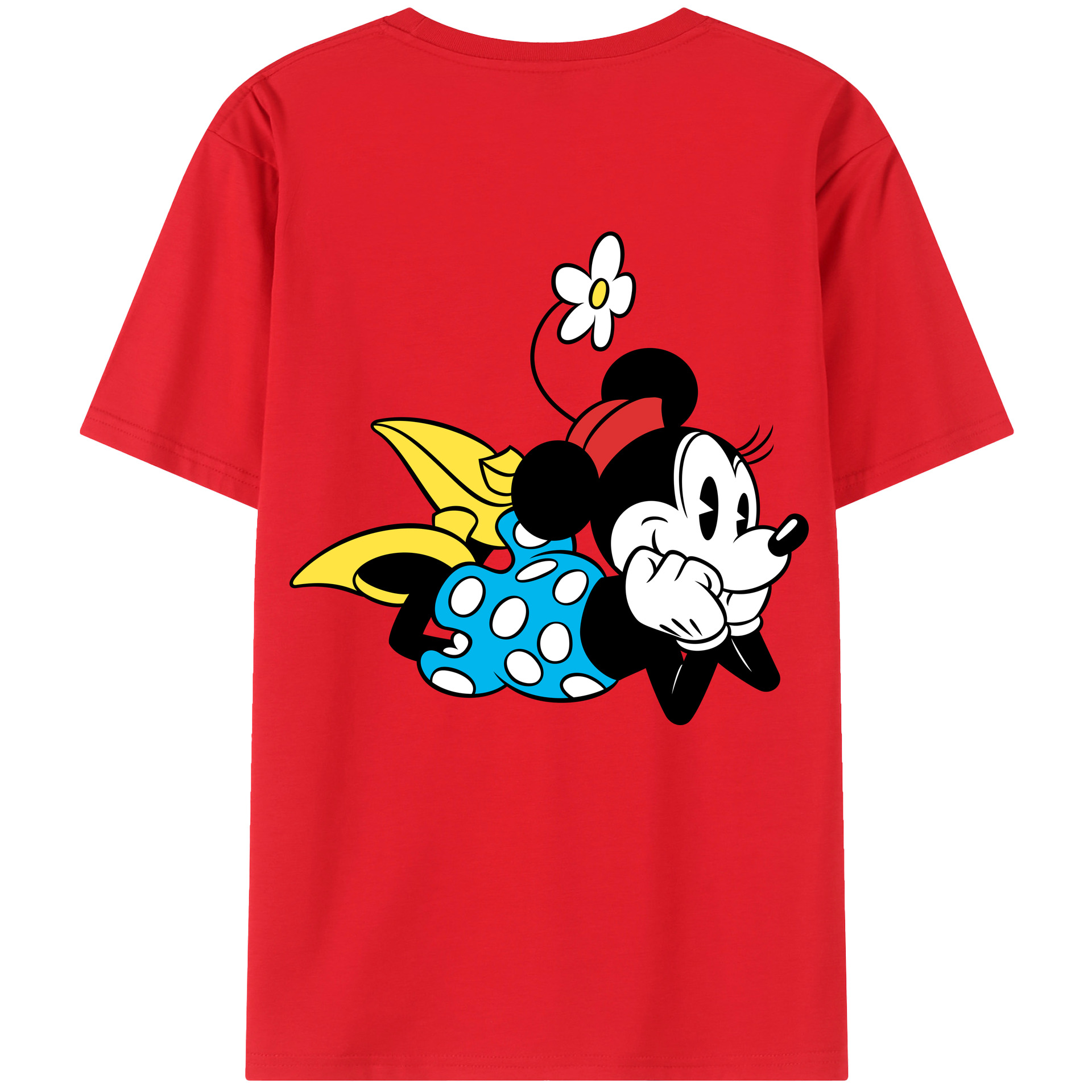 （画像用） ミッキーマウス Mickey Mouse レディース半袖Tシャツ(バックプリント)