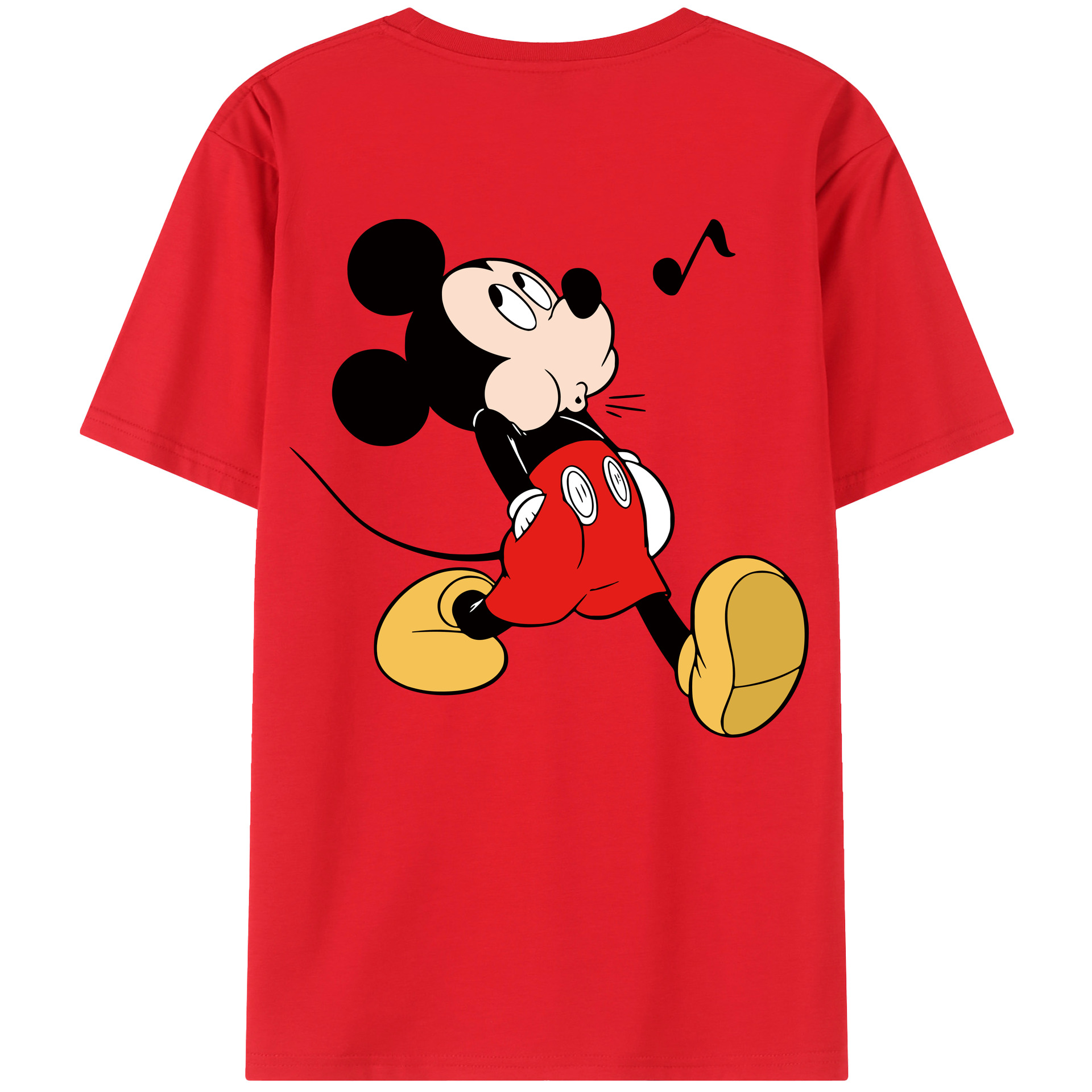 （画像用） ミッキーマウス Mickey Mouse レディース半袖Tシャツ(バックプリント)