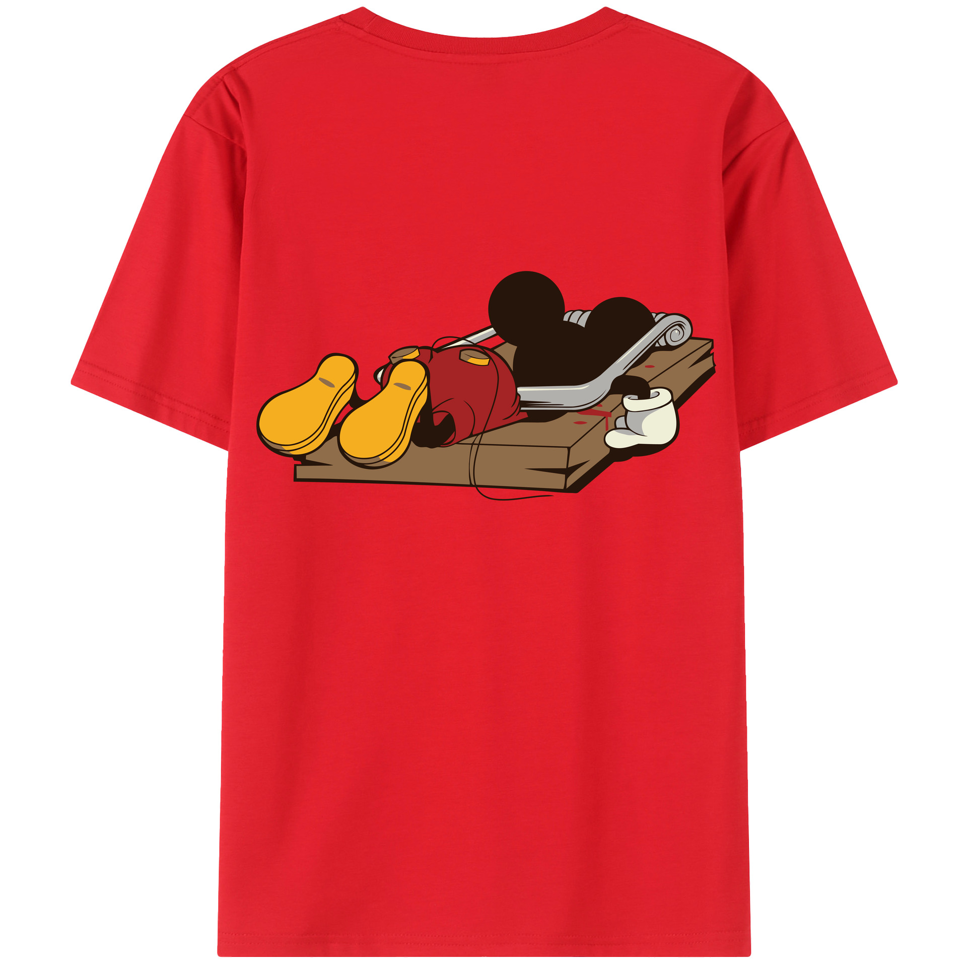 （画像用） ミッキーマウス Mickey Mouse レディース半袖Tシャツ(バックプリント)