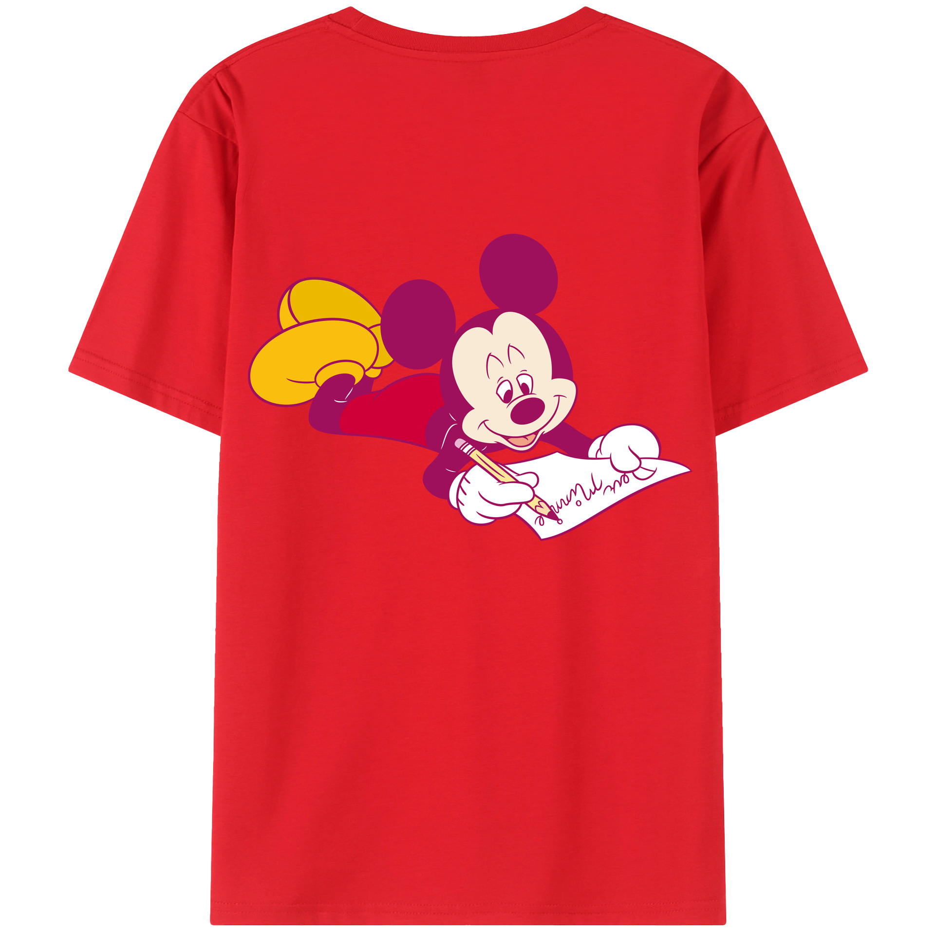 （画像用） ミッキーマウス Mickey Mouse レディース半袖Tシャツ(バックプリント)