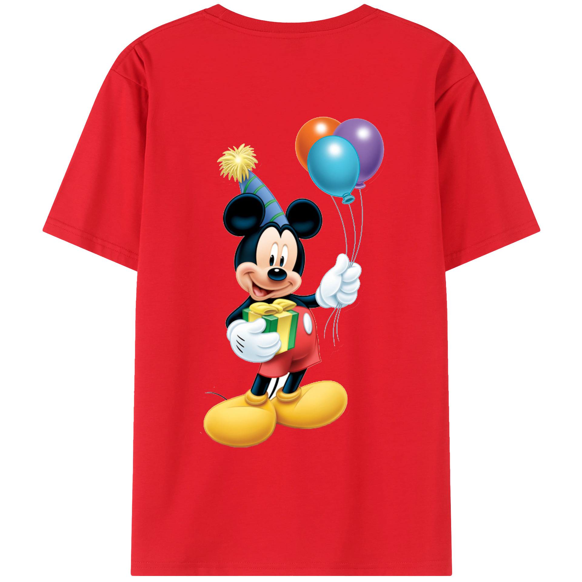 （画像用） ミッキーマウス Mickey Mouse レディース半袖Tシャツ(バックプリント)
