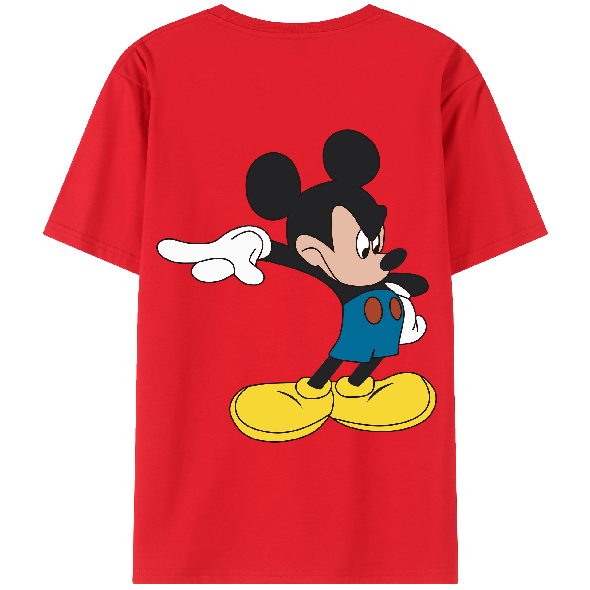 （画像用） ミッキーマウス Mickey Mouse レディース半袖Tシャツ(バックプリント)