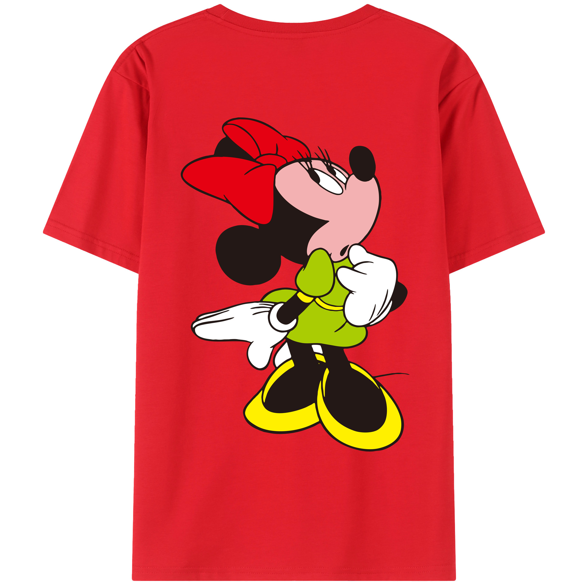 （画像用） ミッキーマウス Mickey Mouse レディース半袖Tシャツ(バックプリント)
