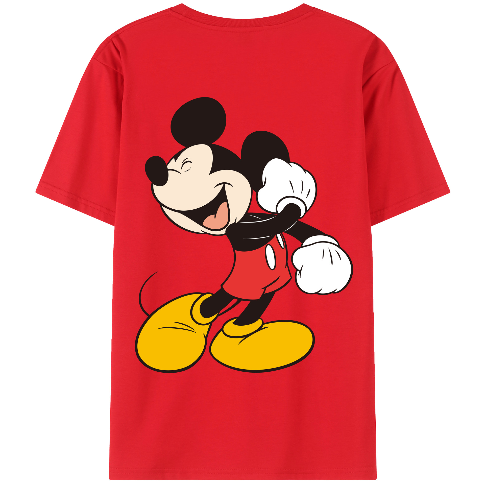 （画像用） ミッキーマウス Mickey Mouse レディース半袖Tシャツ(バックプリント)