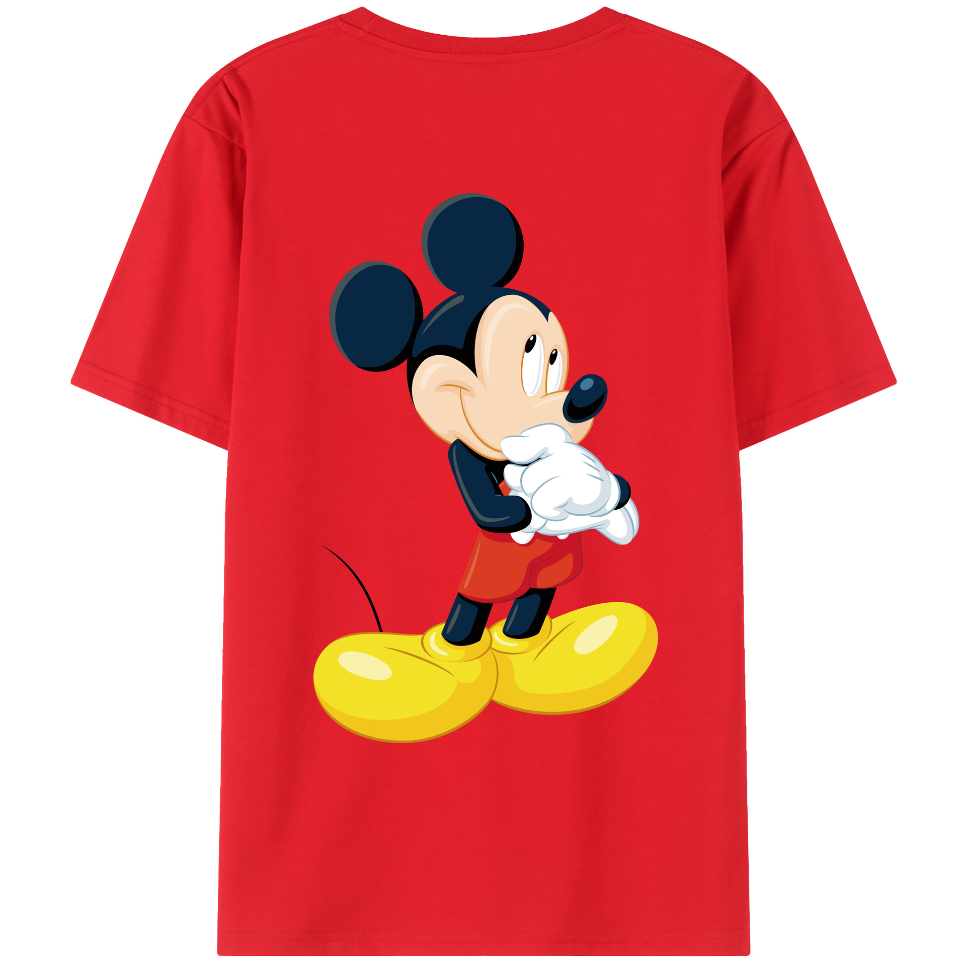 （画像用） ミッキーマウス Mickey Mouse レディース半袖Tシャツ(バックプリント)