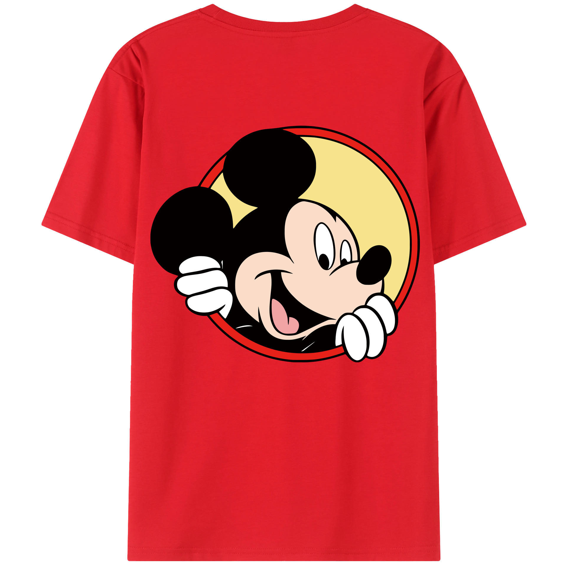 （画像用） ミッキーマウス Mickey Mouse レディース半袖Tシャツ(バックプリント)