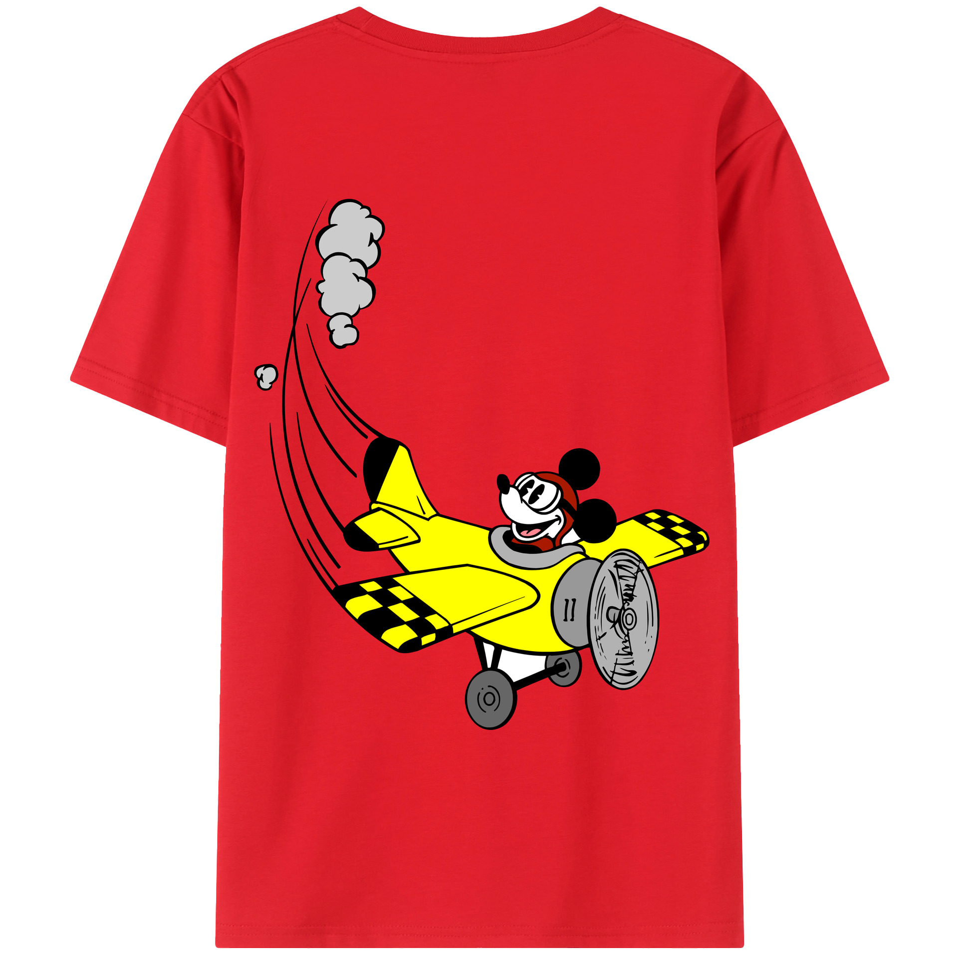 （画像用） ミッキーマウス Mickey Mouse レディース半袖Tシャツ(バックプリント)