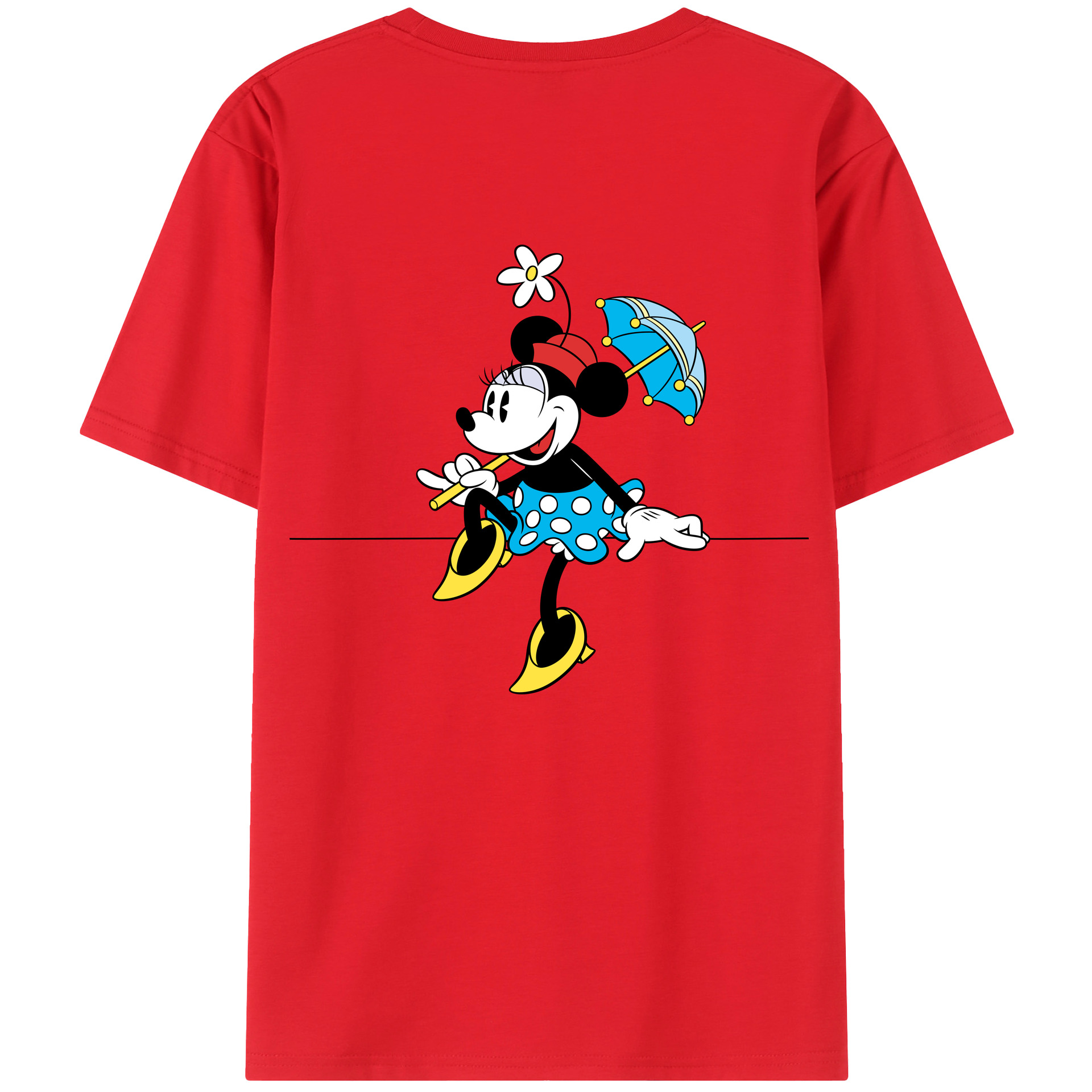 （画像用） ミッキーマウス Mickey Mouse レディース半袖Tシャツ(バックプリント)
