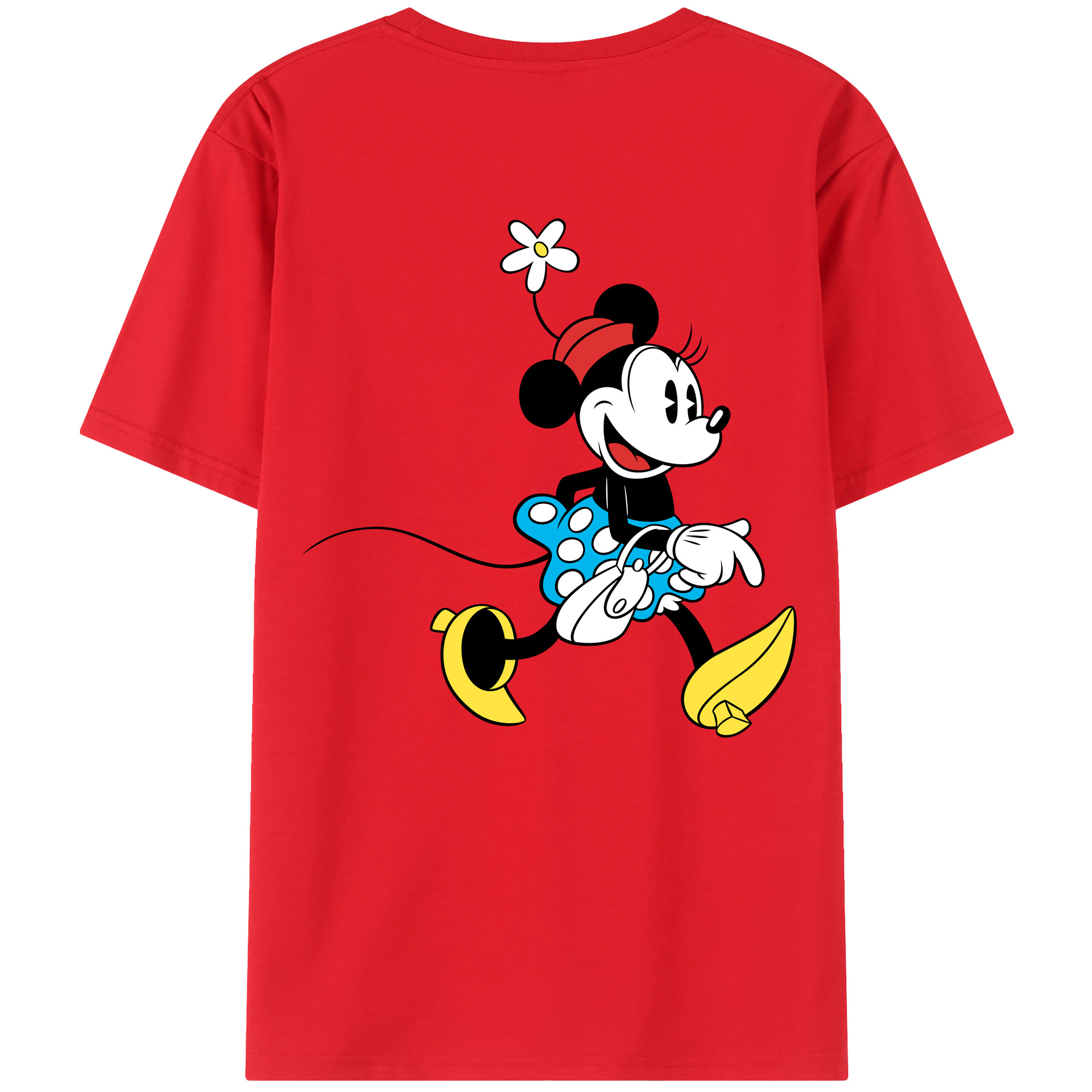 （画像用） ミッキーマウス Mickey Mouse レディース半袖Tシャツ(バックプリント)