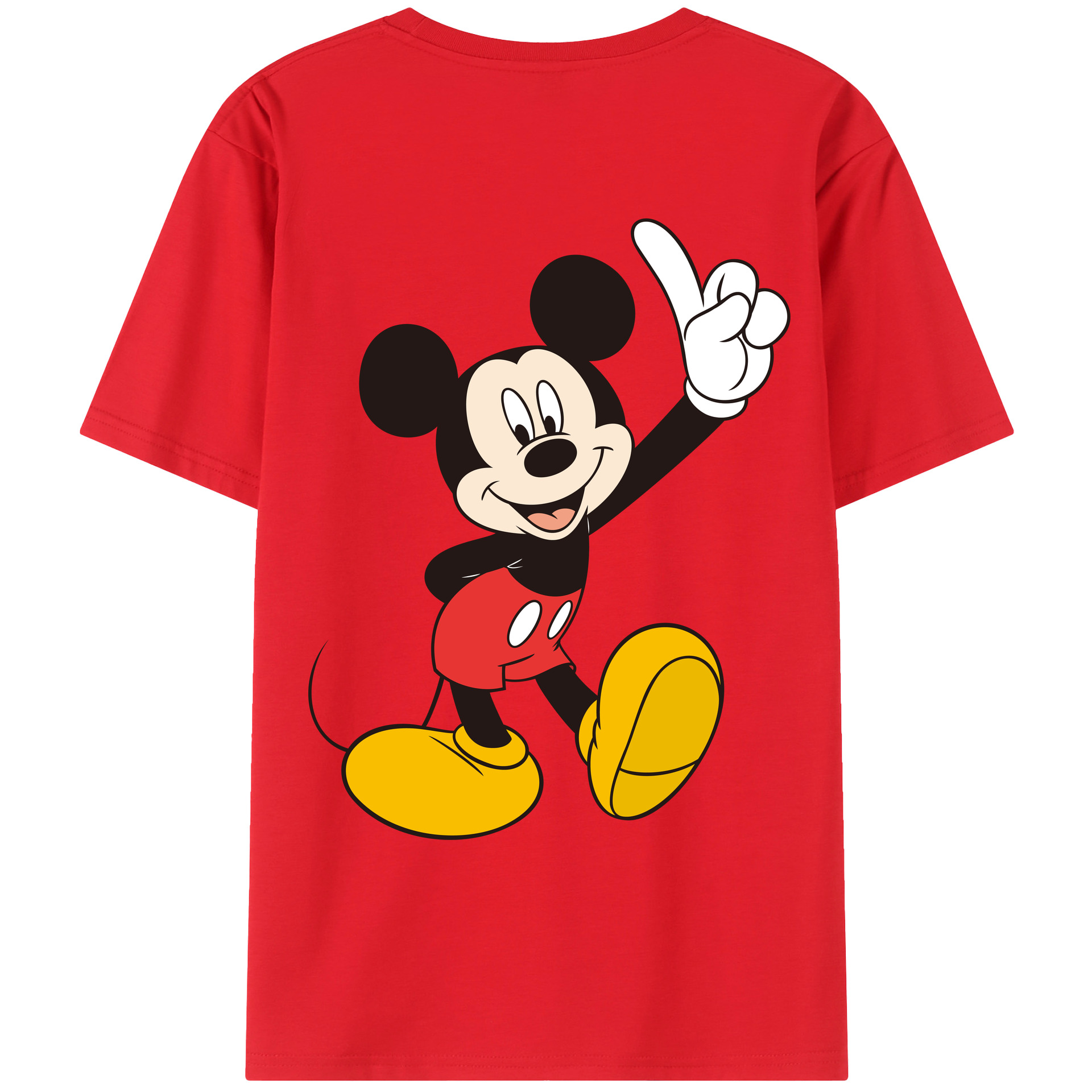 （画像用） ミッキーマウス Mickey Mouse レディース半袖Tシャツ(バックプリント)