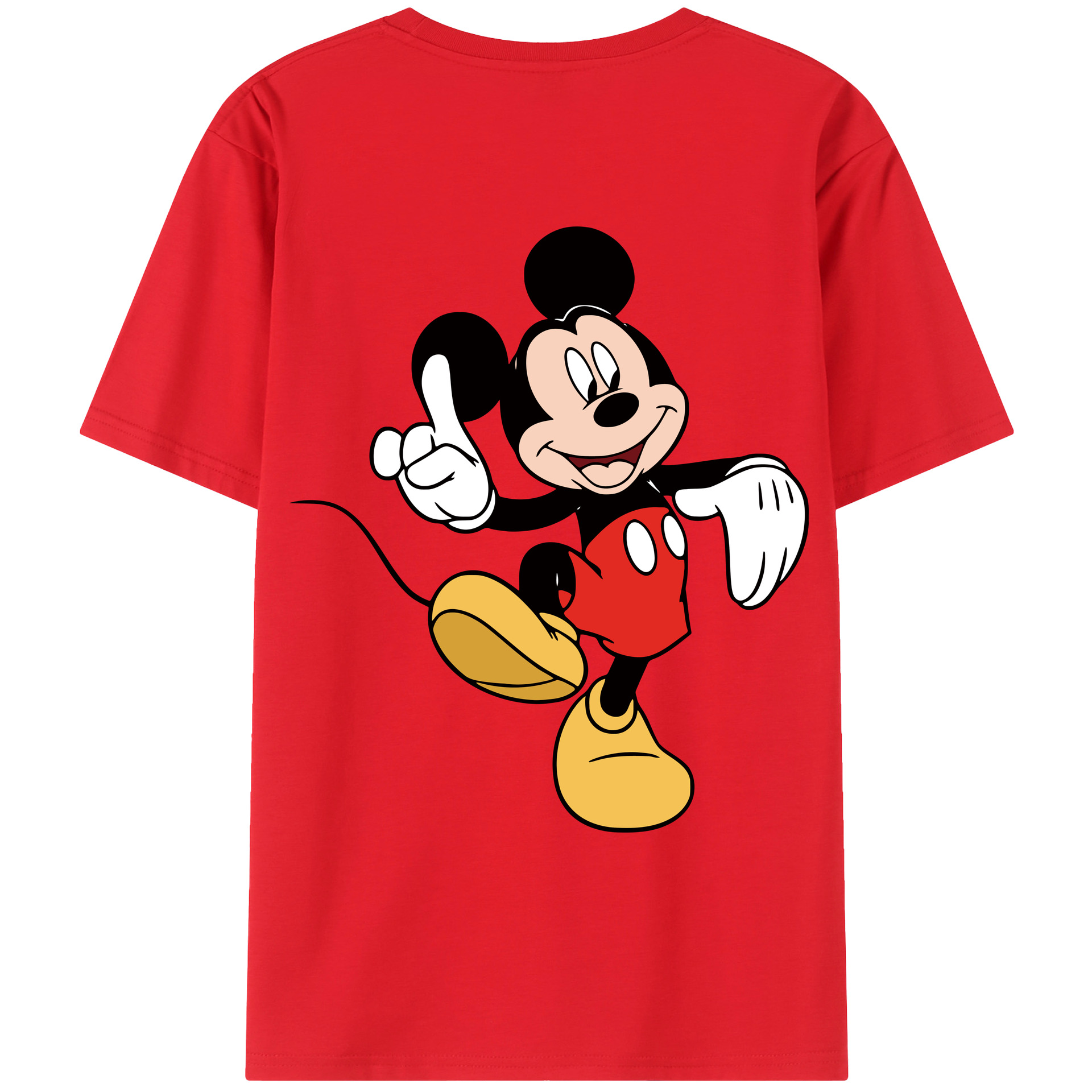 （画像用） ミッキーマウス Mickey Mouse レディース半袖Tシャツ(バックプリント)