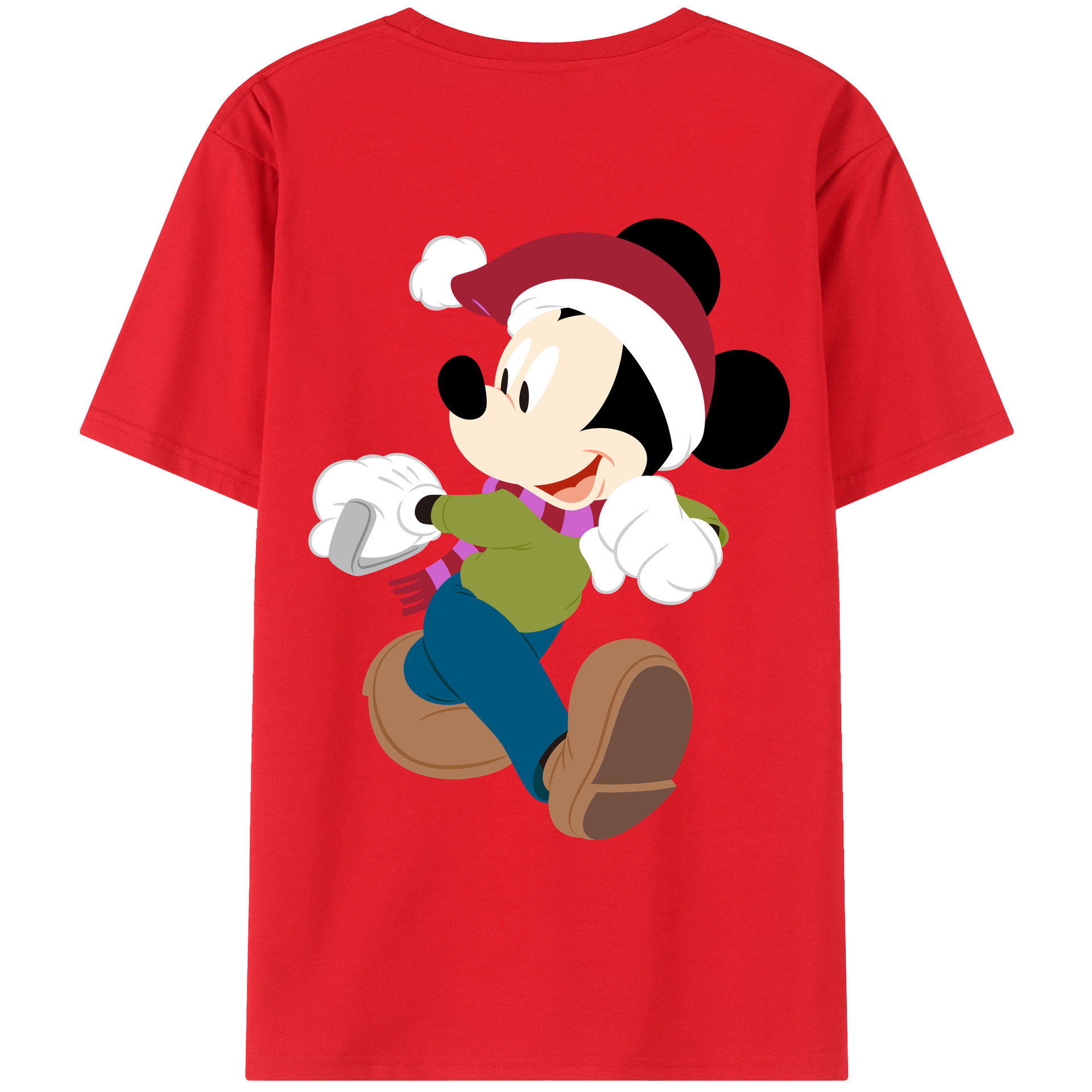 （画像用） ミッキーマウス Mickey Mouse レディース半袖Tシャツ(バックプリント)