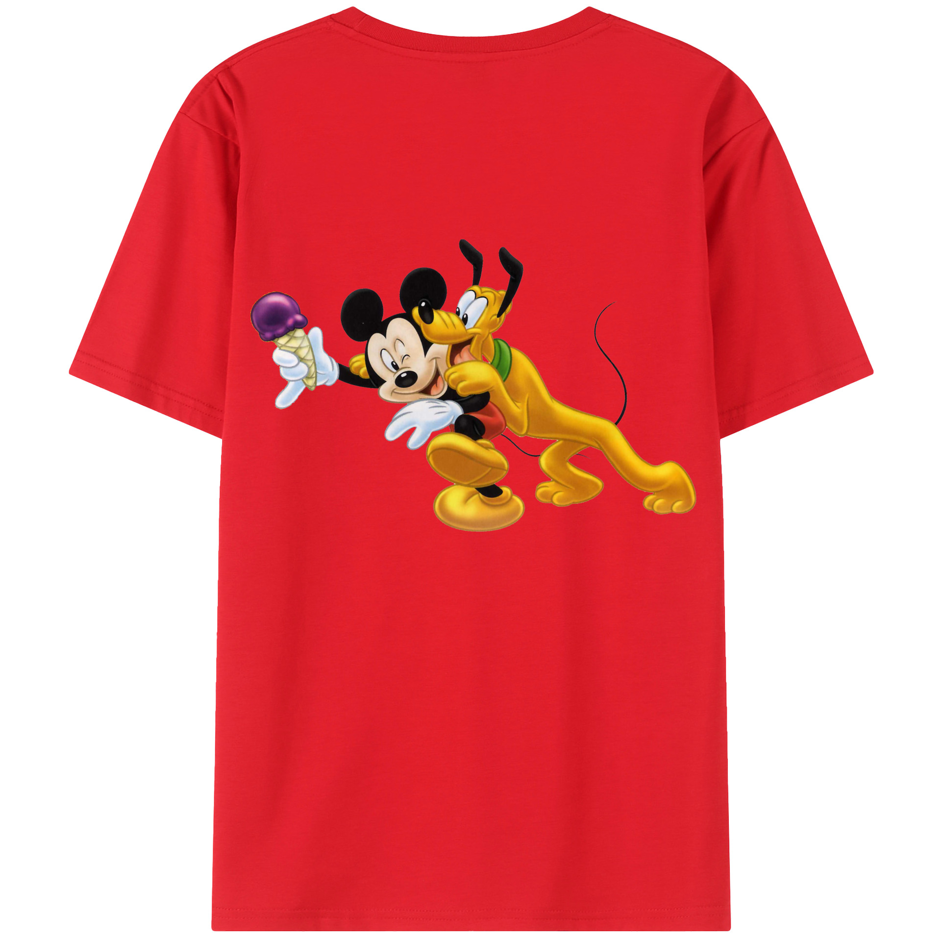 （画像用） ミッキーマウス Mickey Mouse レディース半袖Tシャツ(バックプリント)