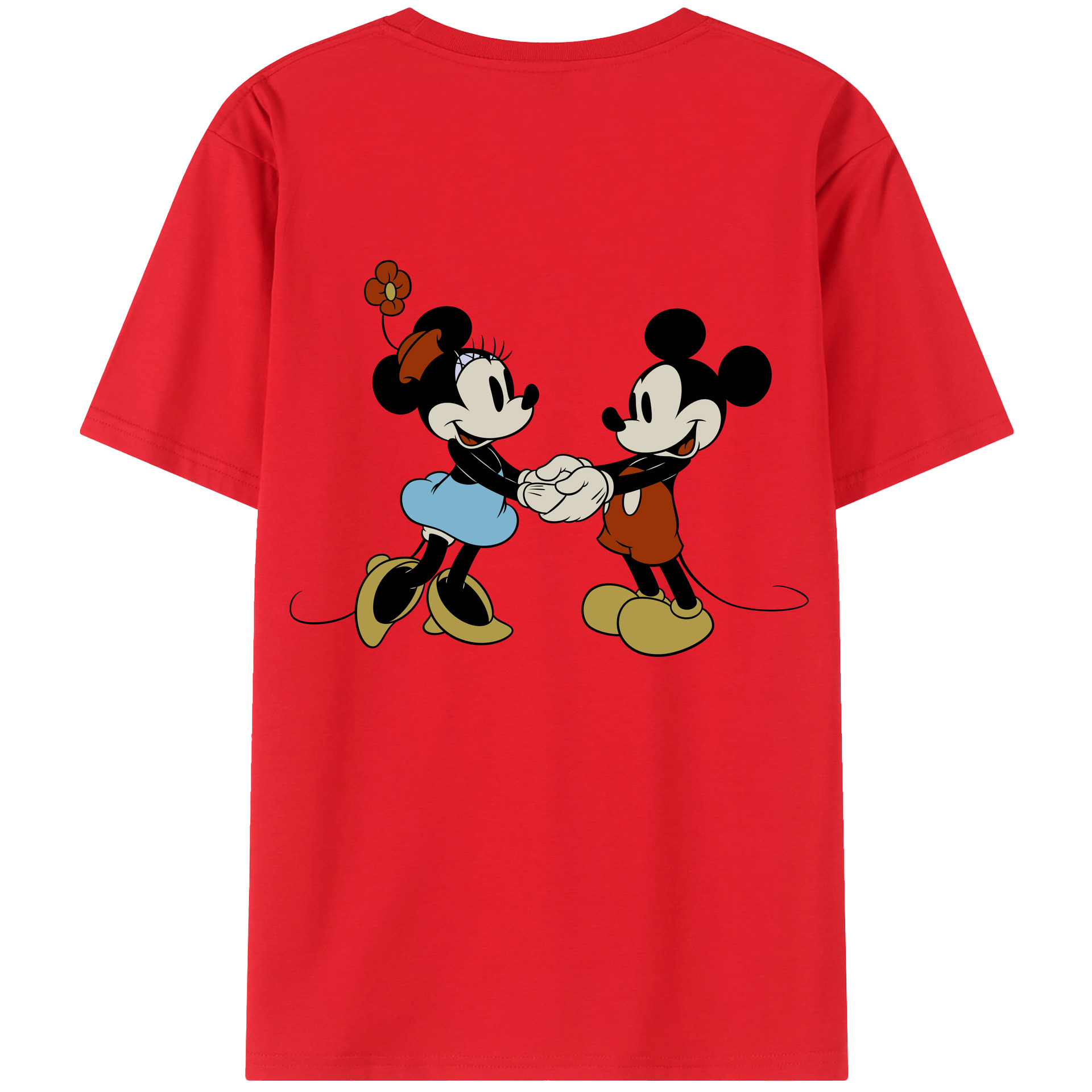 （画像用） ミッキーマウス Mickey Mouse レディース半袖Tシャツ(バックプリント)