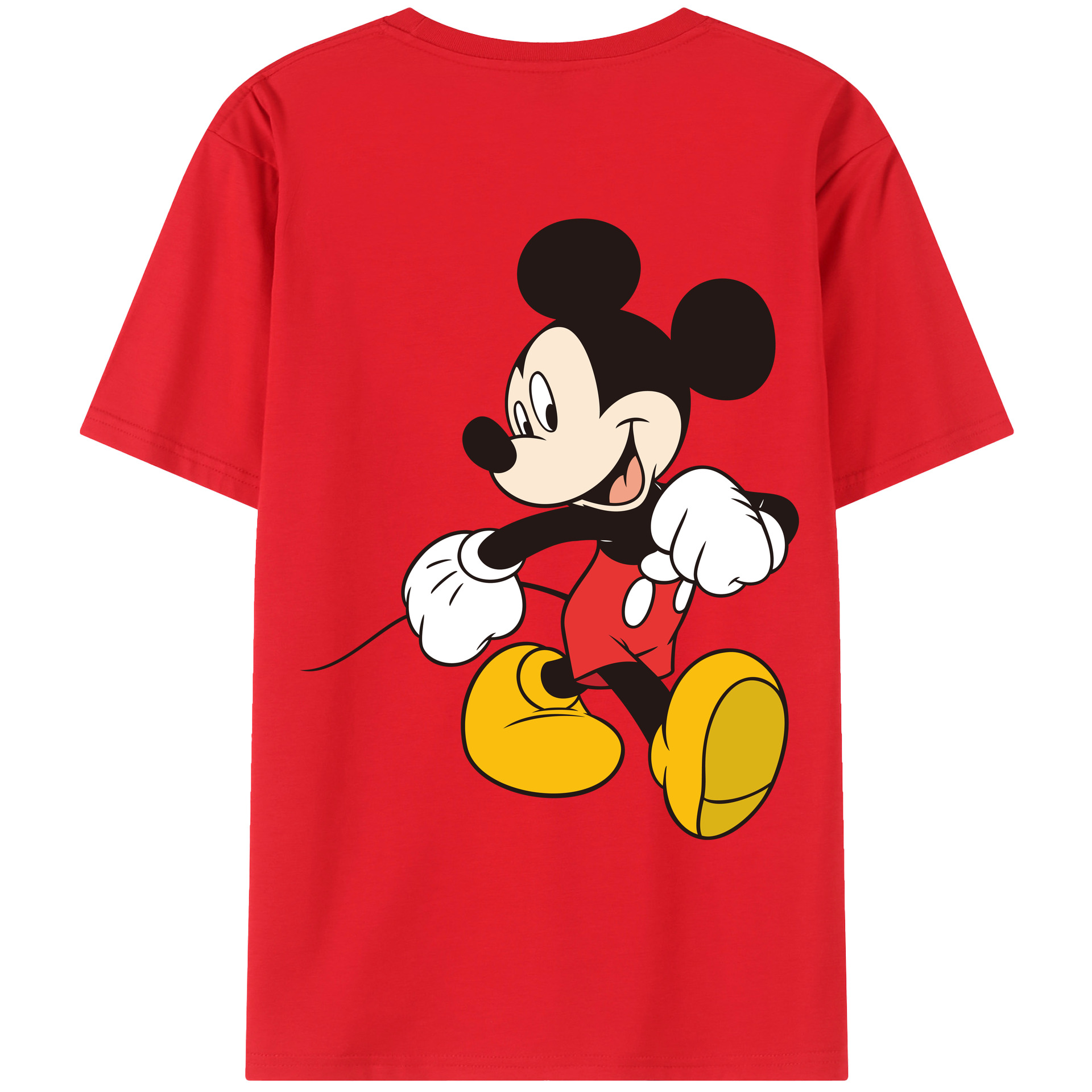 （画像用） ミッキーマウス Mickey Mouse レディース半袖Tシャツ(バックプリント)
