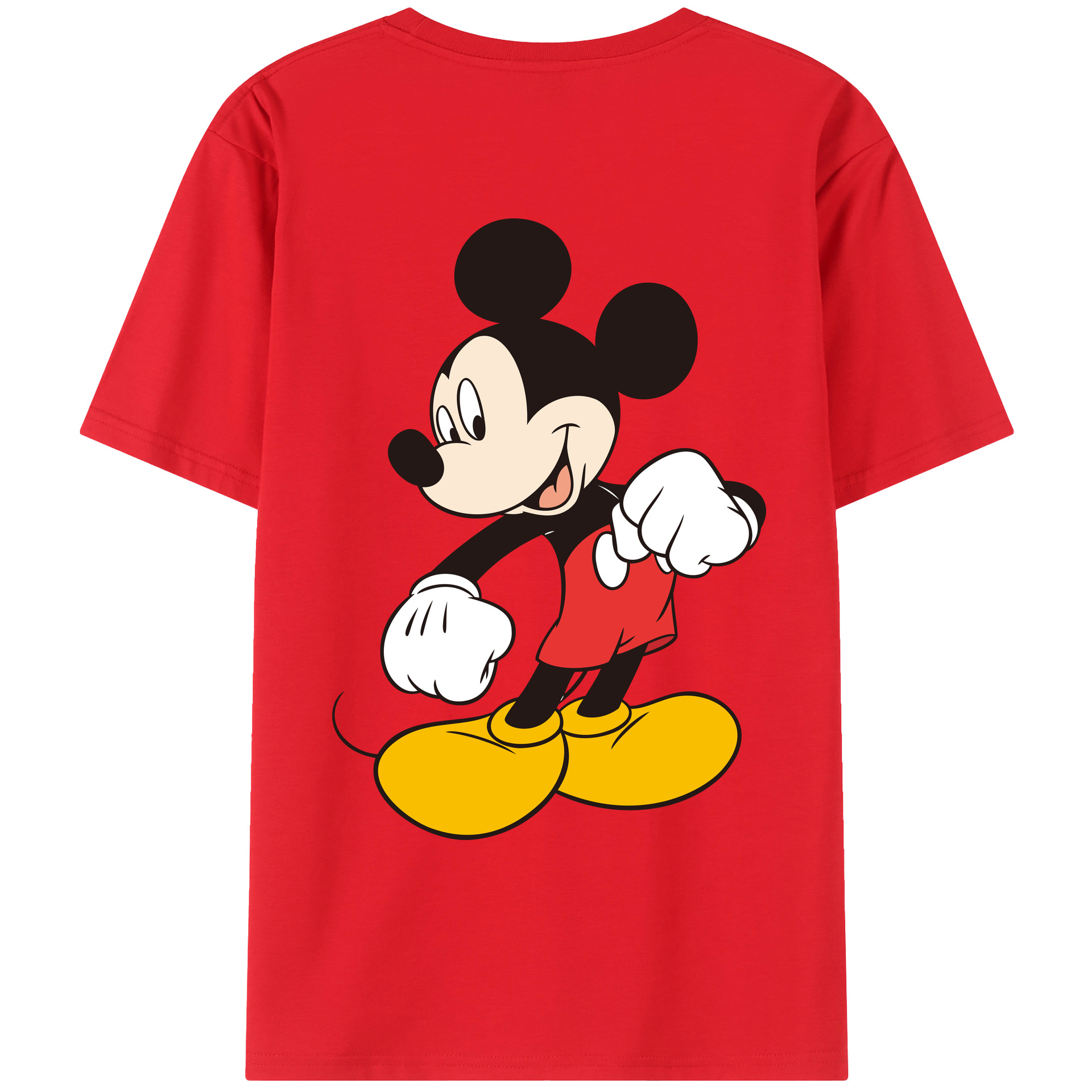 ミッキーマウス Mickey Mouse レディース半袖Tシャツ(バックプリント)