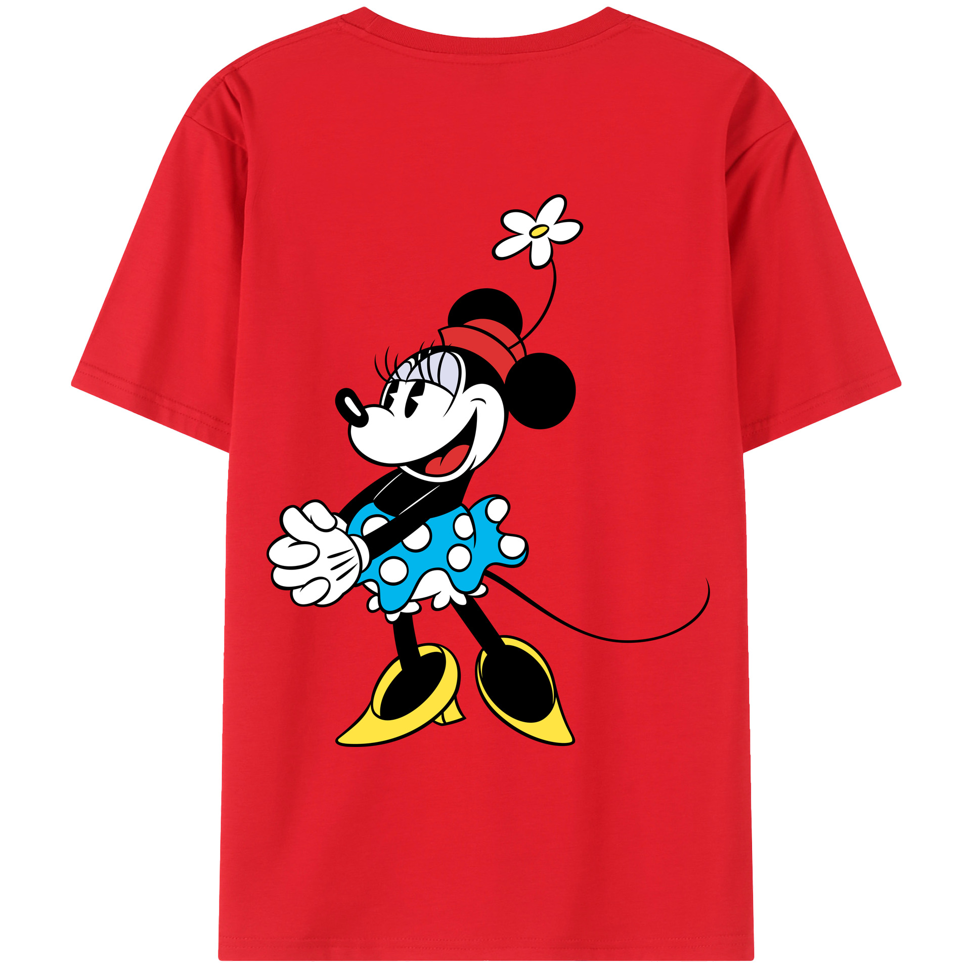 （画像用） ミッキーマウス Mickey Mouse レディース半袖Tシャツ(バックプリント)