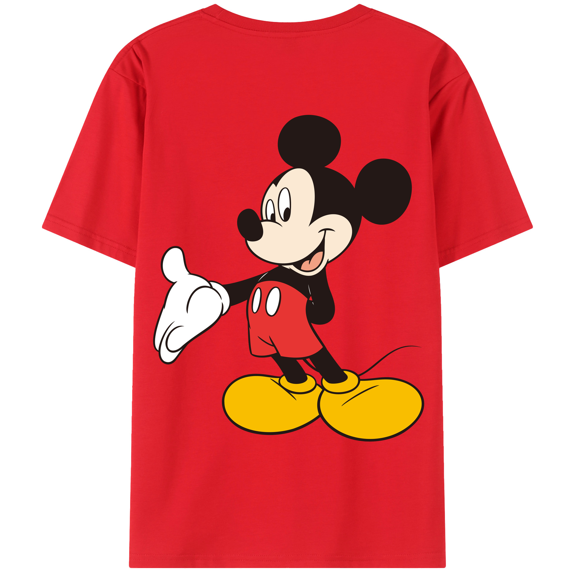 （画像用） ミッキーマウス Mickey Mouse レディース半袖Tシャツ(バックプリント)