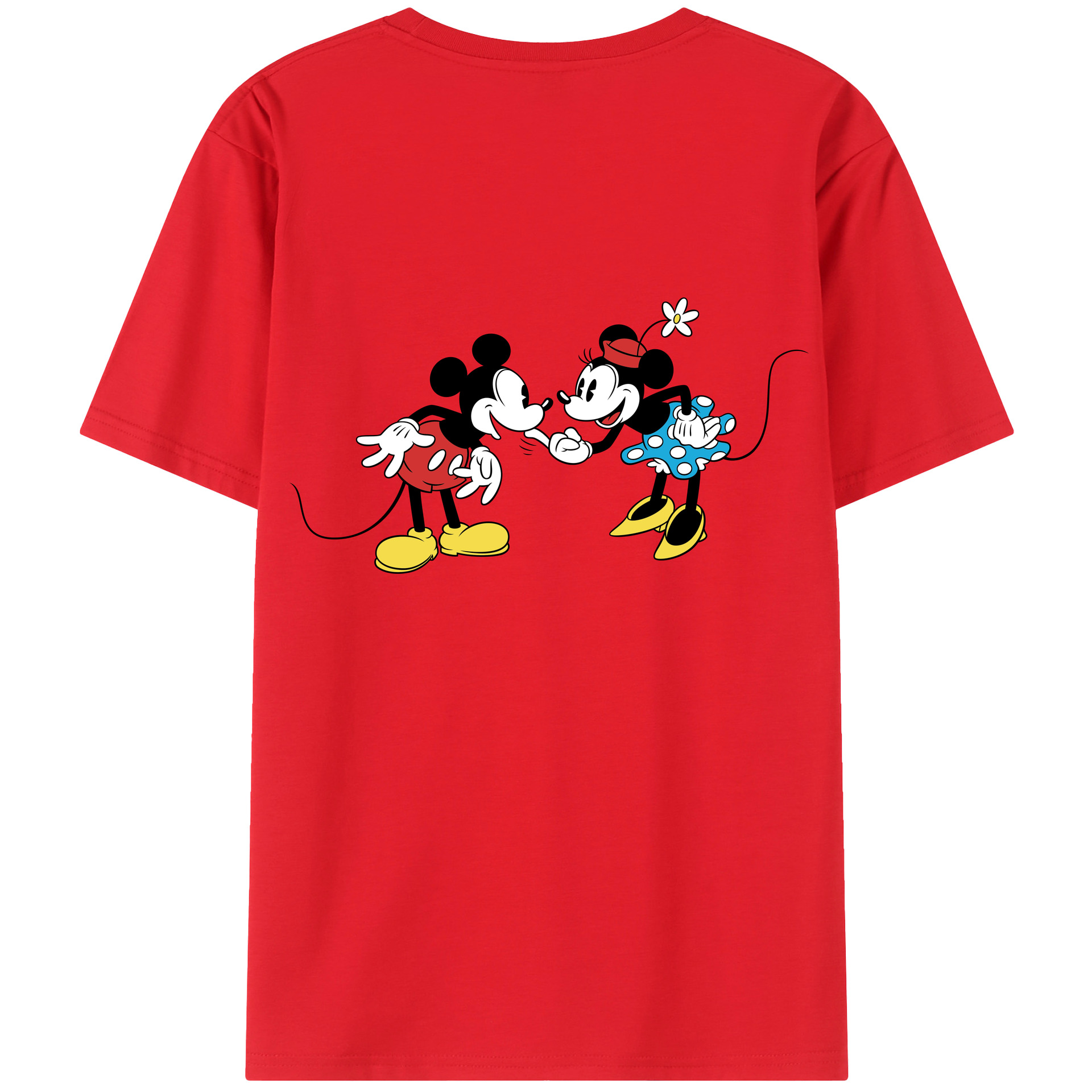 （画像用） ミッキーマウス Mickey Mouse レディース半袖Tシャツ(バックプリント)