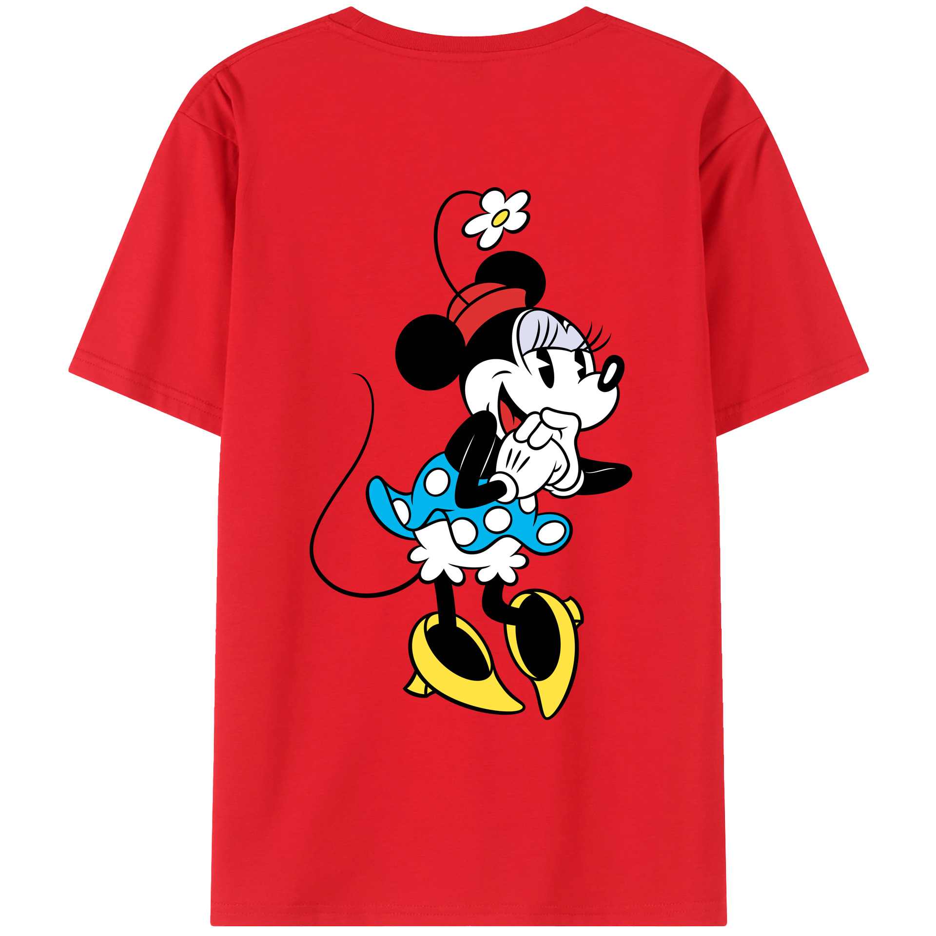 （画像用） ミッキーマウス Mickey Mouse レディース半袖Tシャツ(バックプリント)