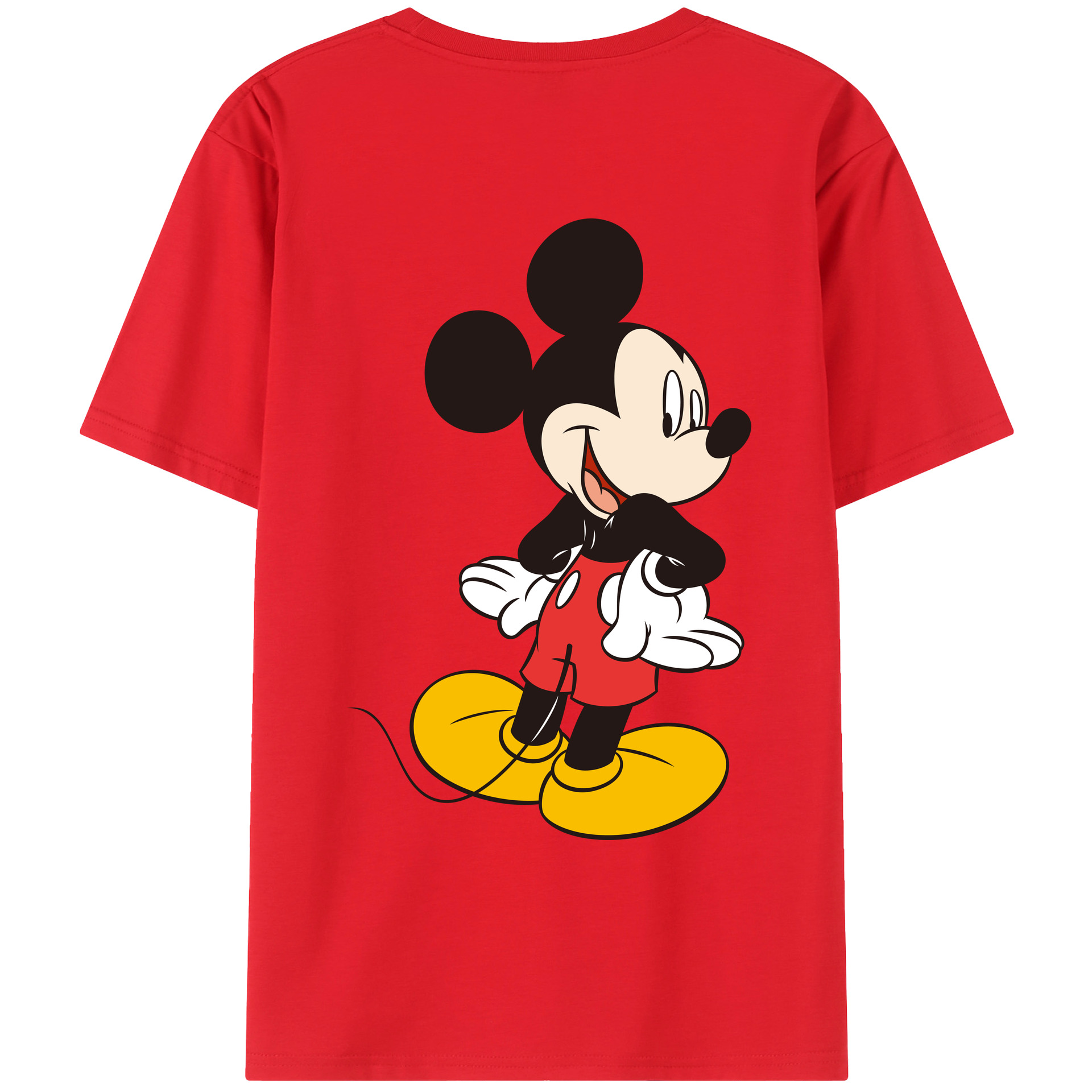 （画像用） ミッキーマウス Mickey Mouse レディース半袖Tシャツ(バックプリント)