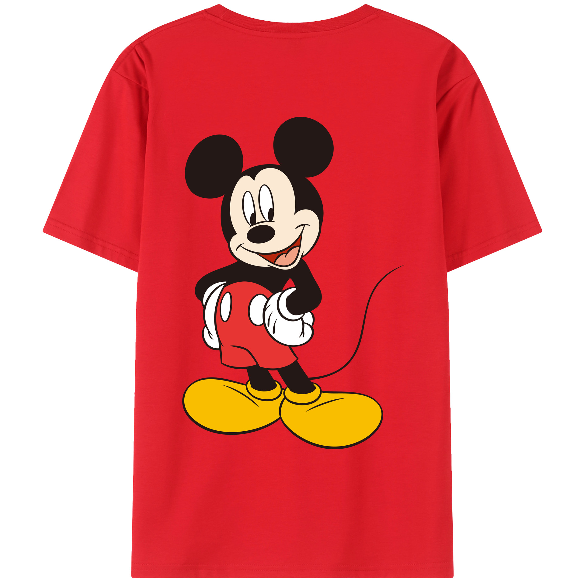 （画像用） ミッキーマウス Mickey Mouse レディース半袖Tシャツ(バックプリント)