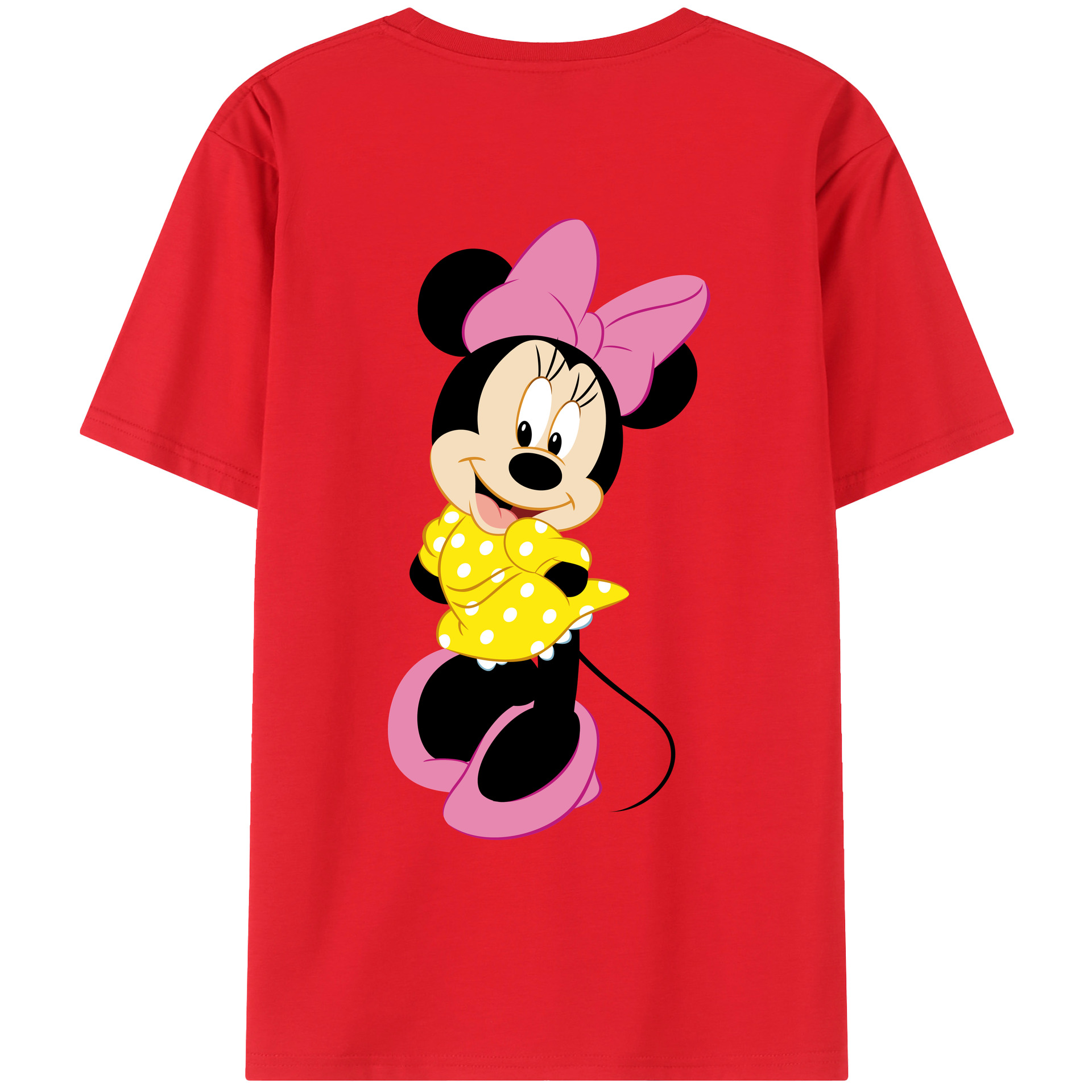 （画像用） ミッキーマウス Mickey Mouse レディース半袖Tシャツ(バックプリント)