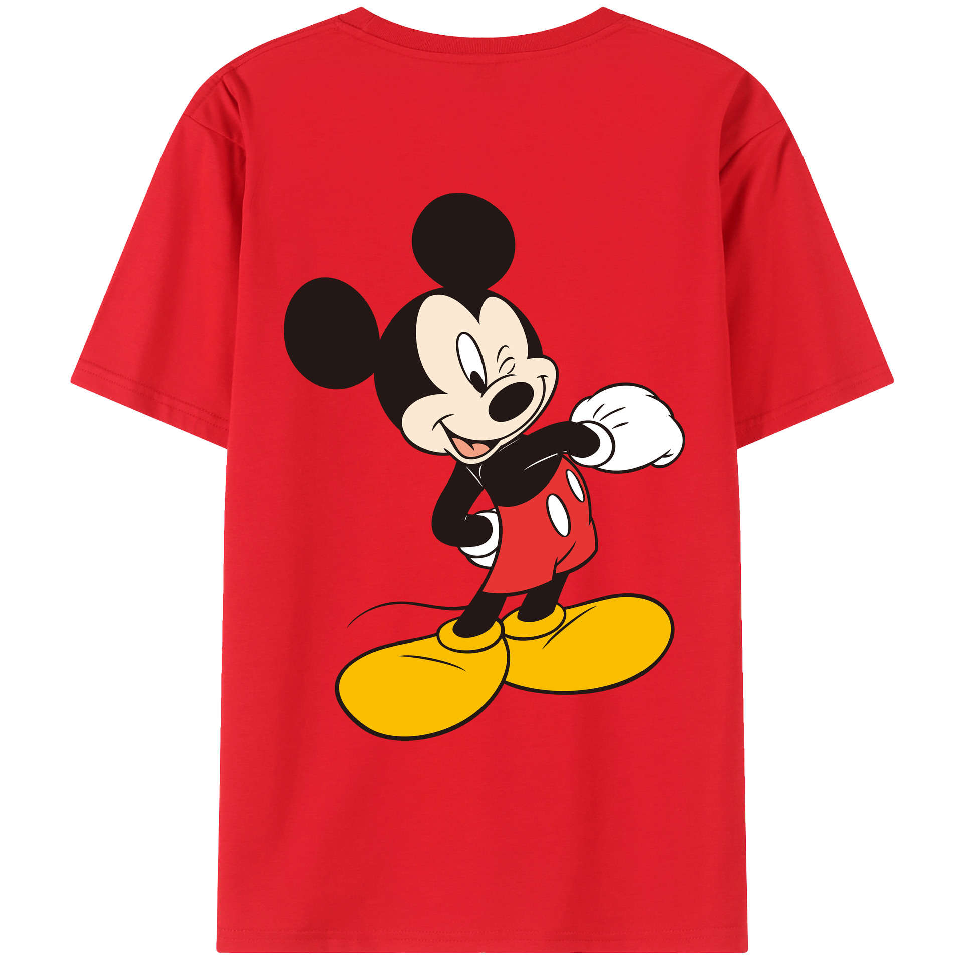 （画像用） ミッキーマウス Mickey Mouse レディース半袖Tシャツ(バックプリント)