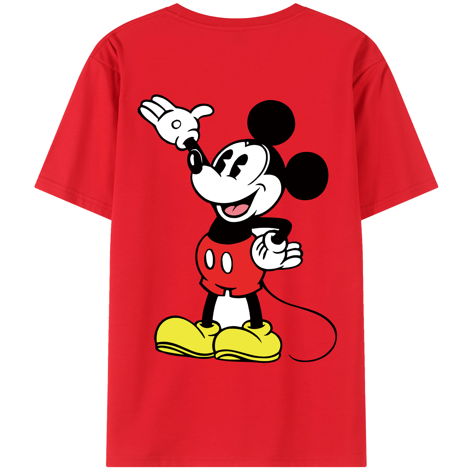 （画像用） ミッキーマウス Mickey Mouse レディース半袖Tシャツ(バックプリント)