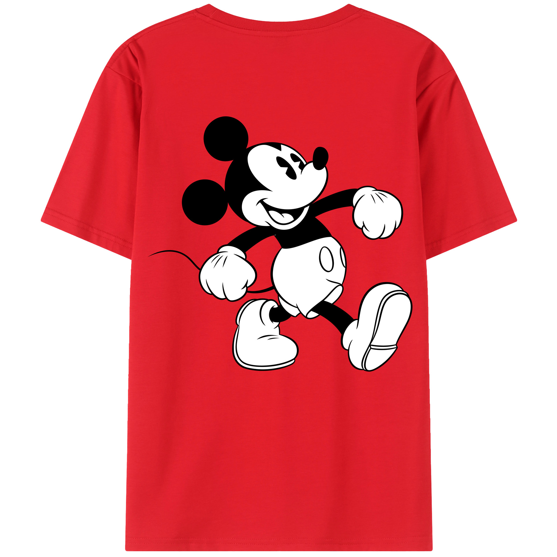 （画像用） ミッキーマウス Mickey Mouse レディース半袖Tシャツ(バックプリント)