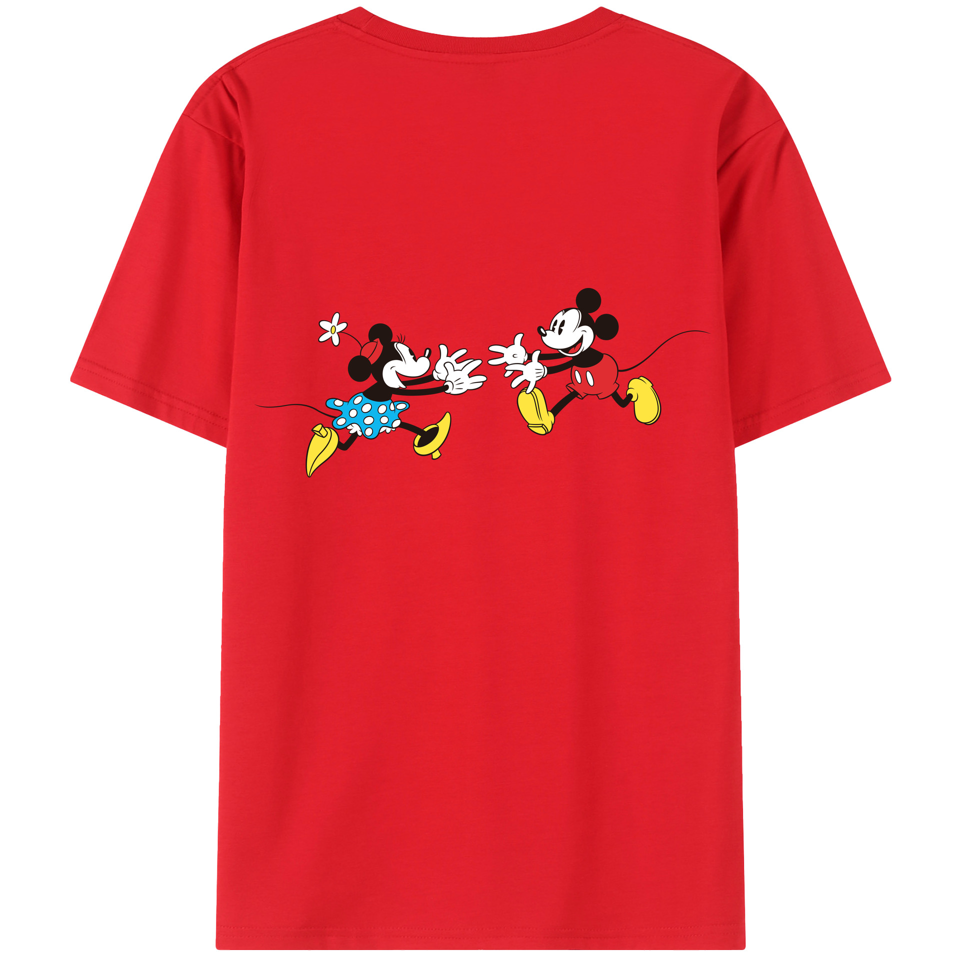 （画像用） ミッキーマウス Mickey Mouse レディース半袖Tシャツ(バックプリント)