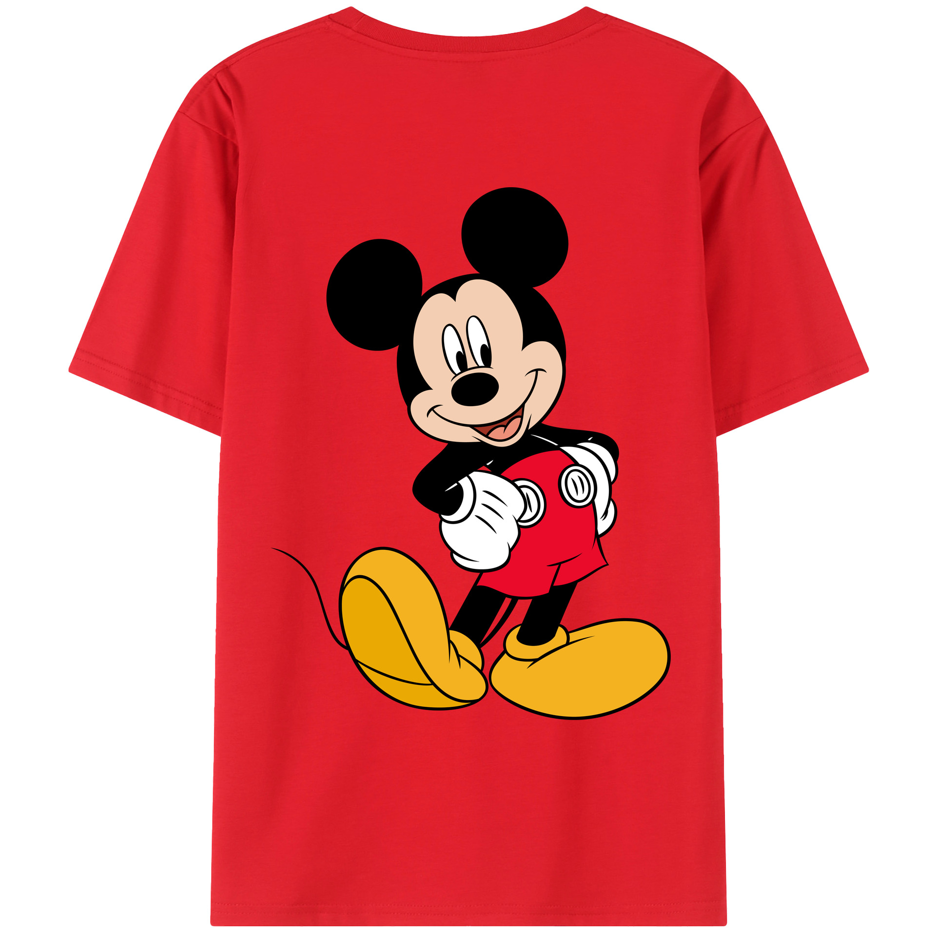 （画像用） ミッキーマウス Mickey Mouse レディース半袖Tシャツ(バックプリント)