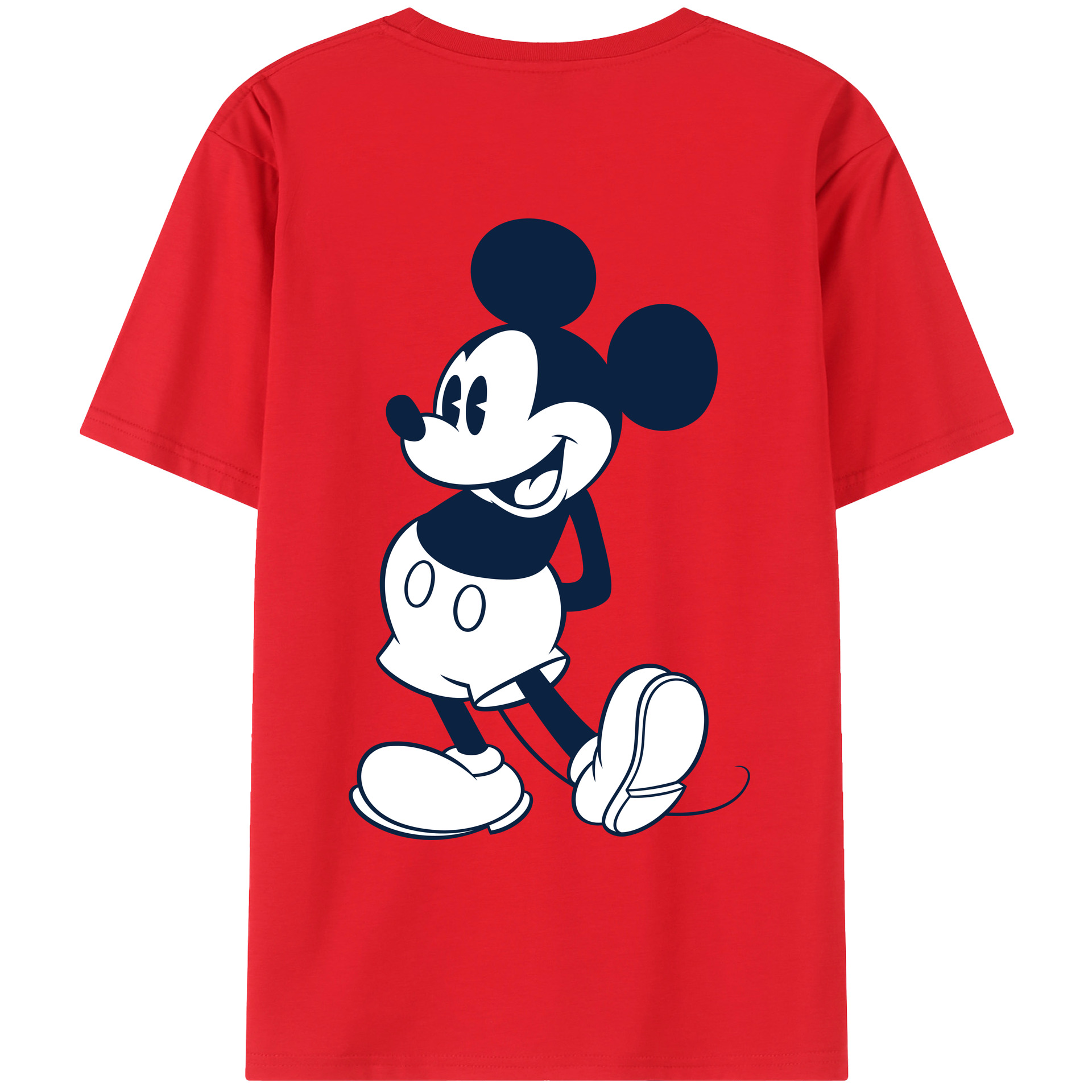 （画像用） ミッキーマウス Mickey Mouse レディース半袖Tシャツ(バックプリント)