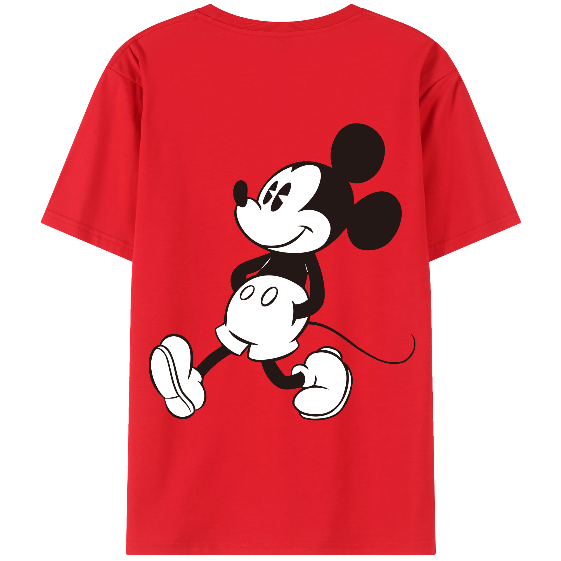 （画像用） ミッキーマウス Mickey Mouse レディース半袖Tシャツ(バックプリント)
