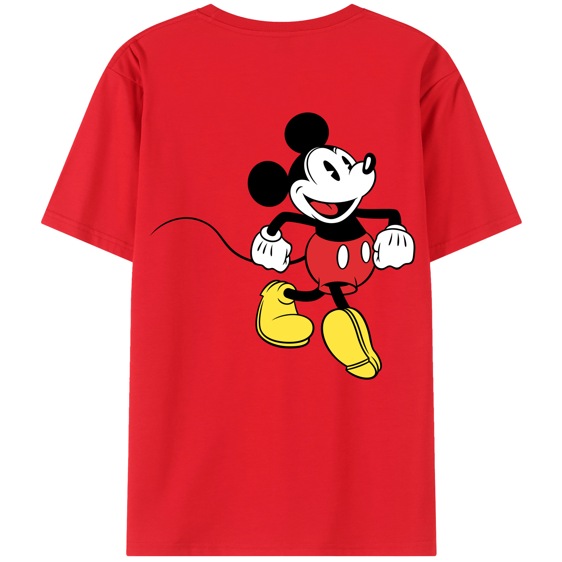 （画像用） ミッキーマウス Mickey Mouse レディース半袖Tシャツ(バックプリント)