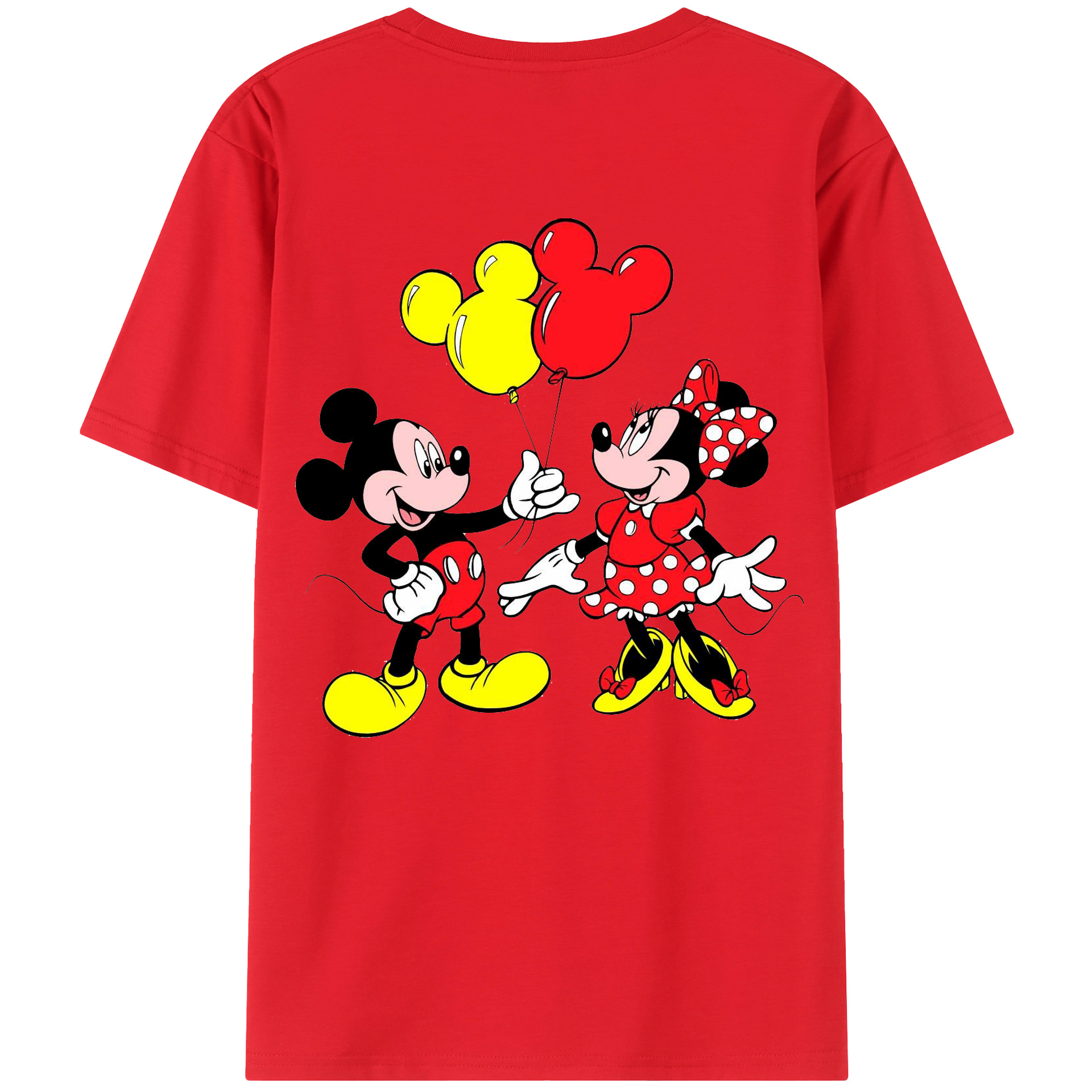 （画像用） ミッキーマウス Mickey Mouse レディース半袖Tシャツ(バックプリント)